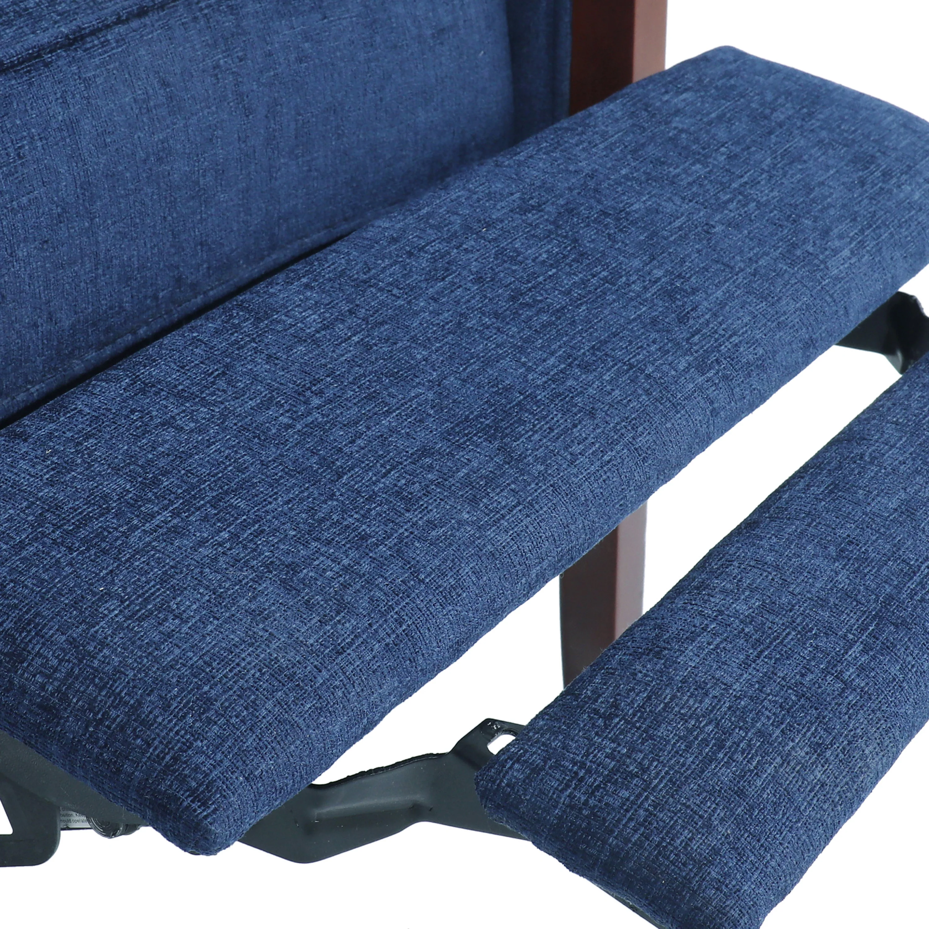 Albatros Mid Century Modern Fabric Tufted Wood Pushback Recliner - furnishings