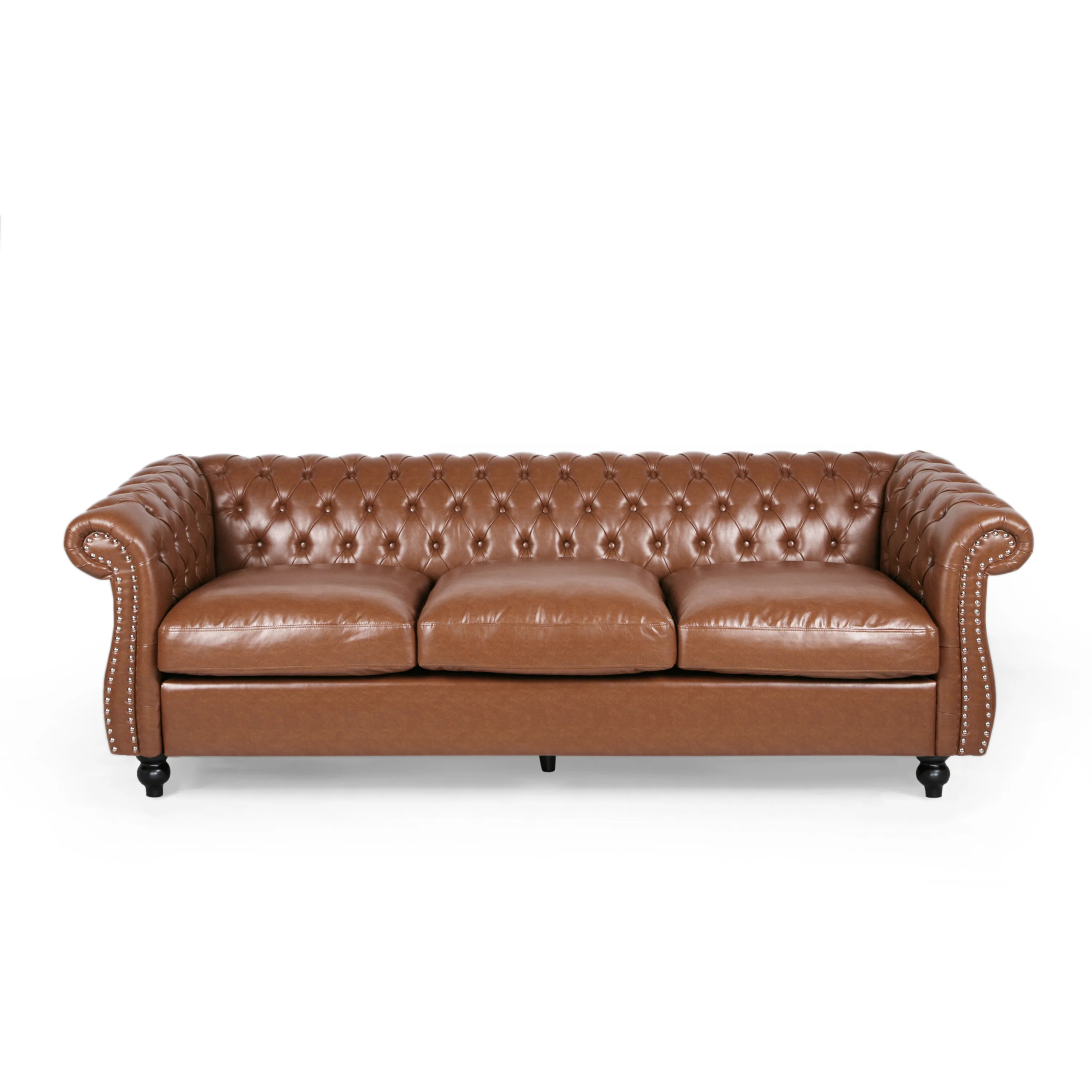 Madelena Chesterfield Tufted Sofa with Scroll Arms - furnishings