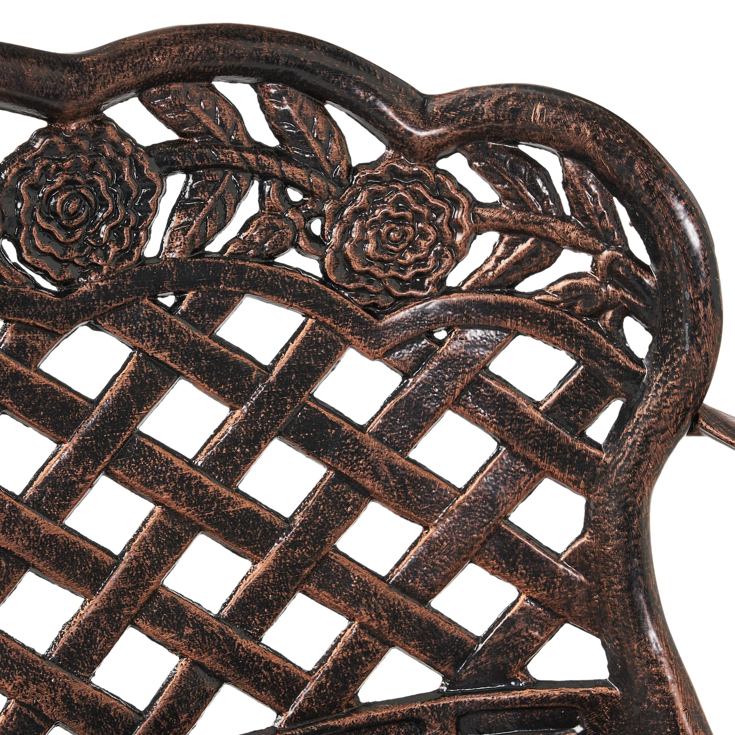 Santa Fe Cast Aluminum Garden Bench - furnishings