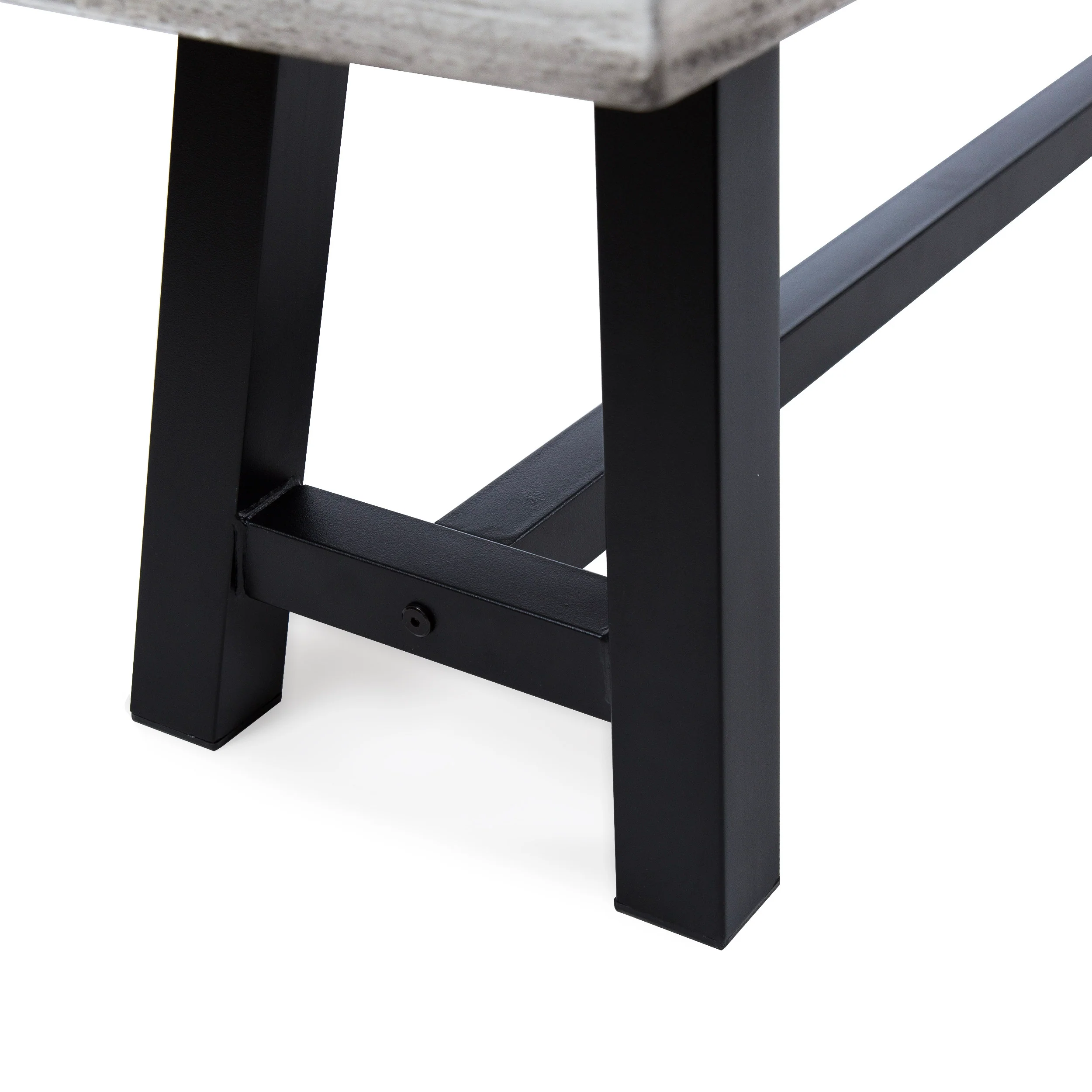 Bowman Outdoor Acacia Wood Dining Bench with Rustic Metal Finish Frame - furnishings