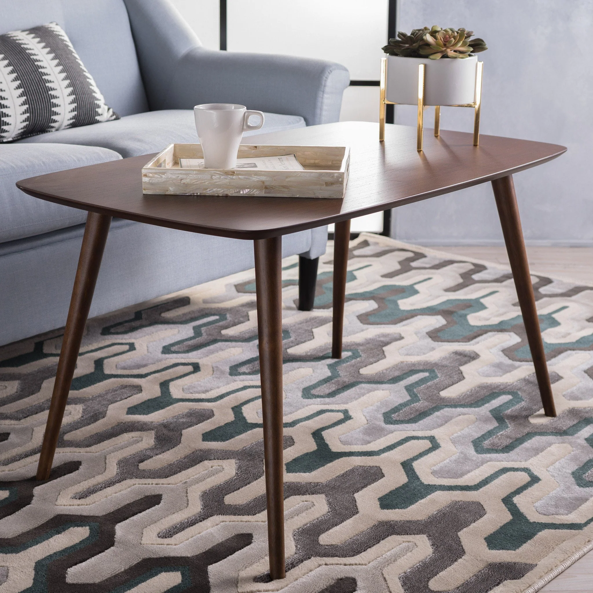 Cilo Mid-Century Design Wood Finished Coffee Table - furnishings
