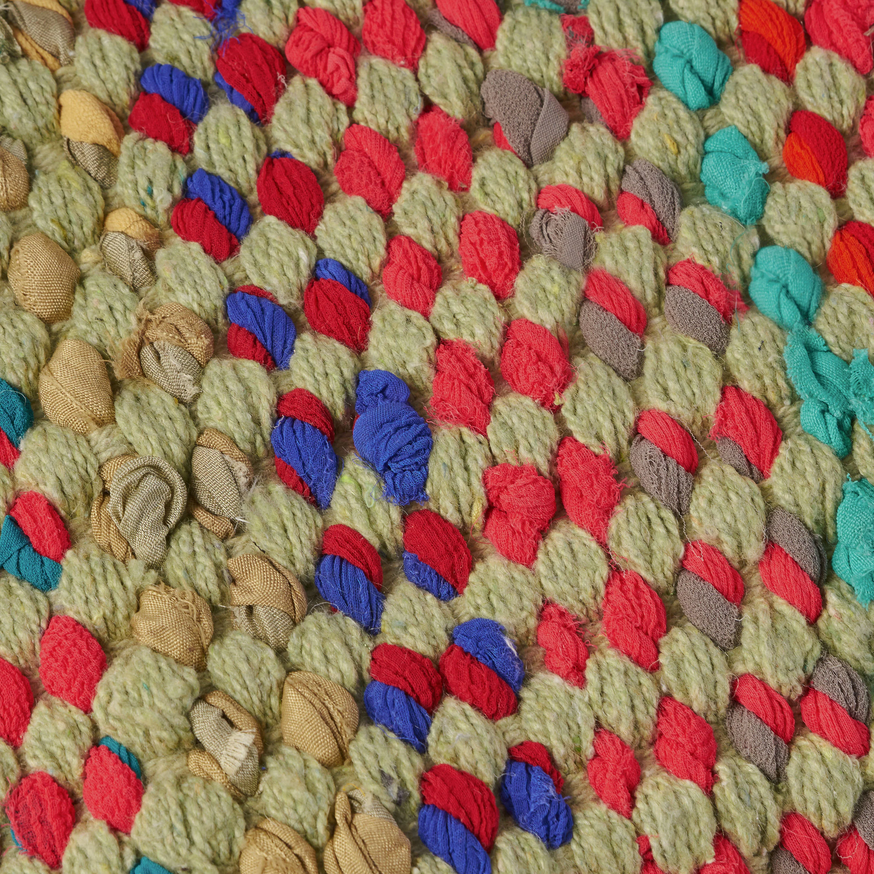 Naholo Handcrafted Boho Fabric Pouf - furnishings