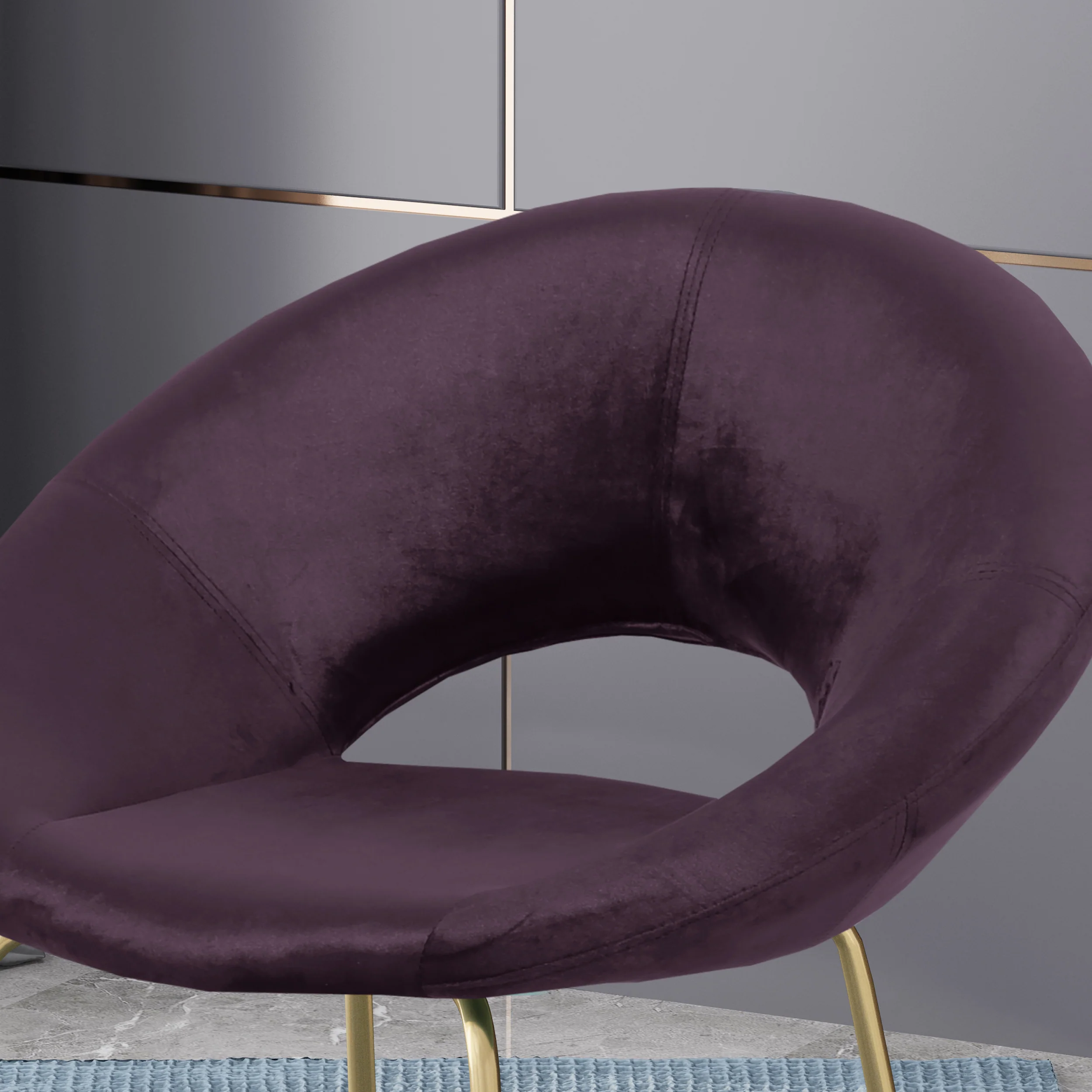 Denise Modern Glam Velvet Accent Chair - furnishings