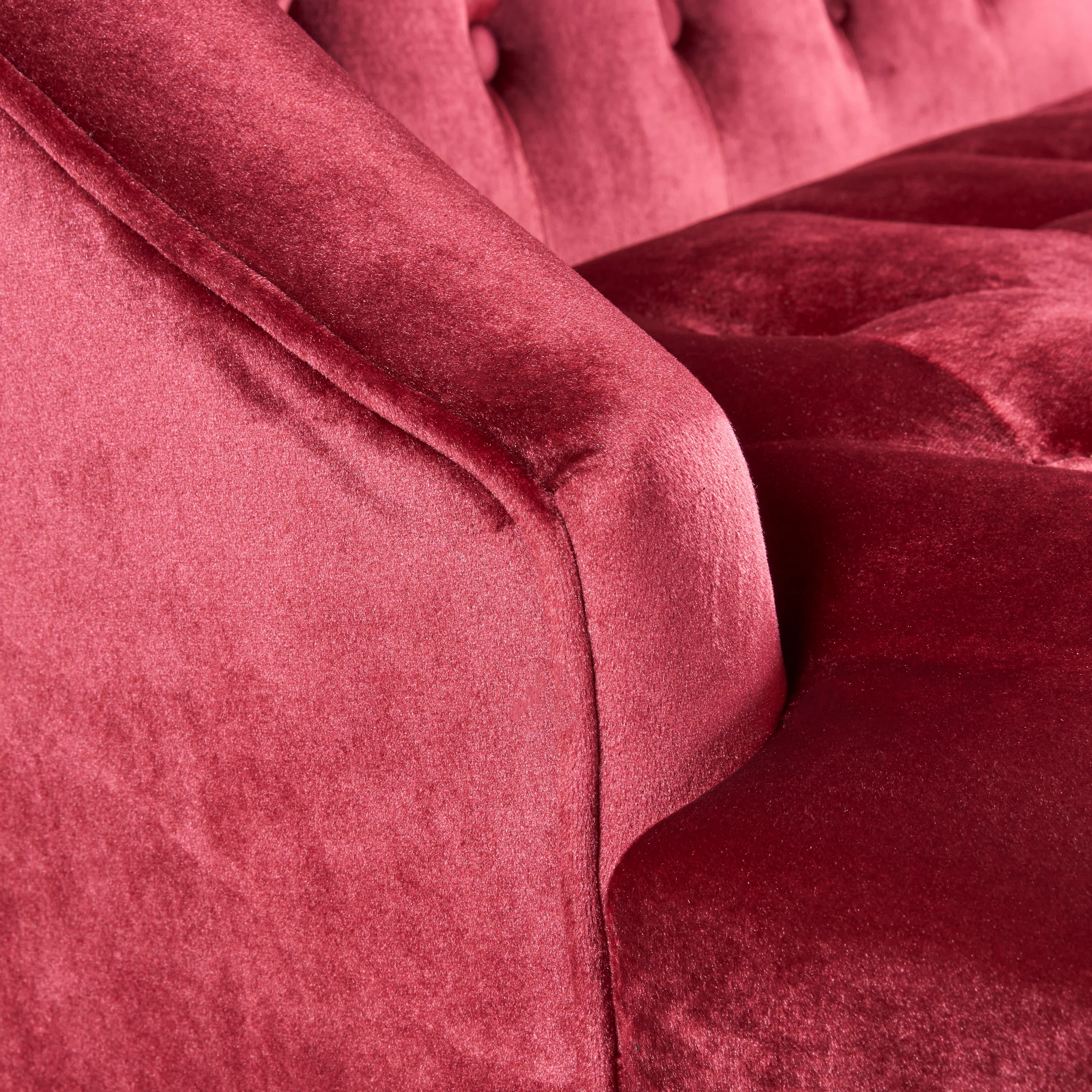 Leona French Style High Back Tufted Winged Velvet Loveseat - furnishings