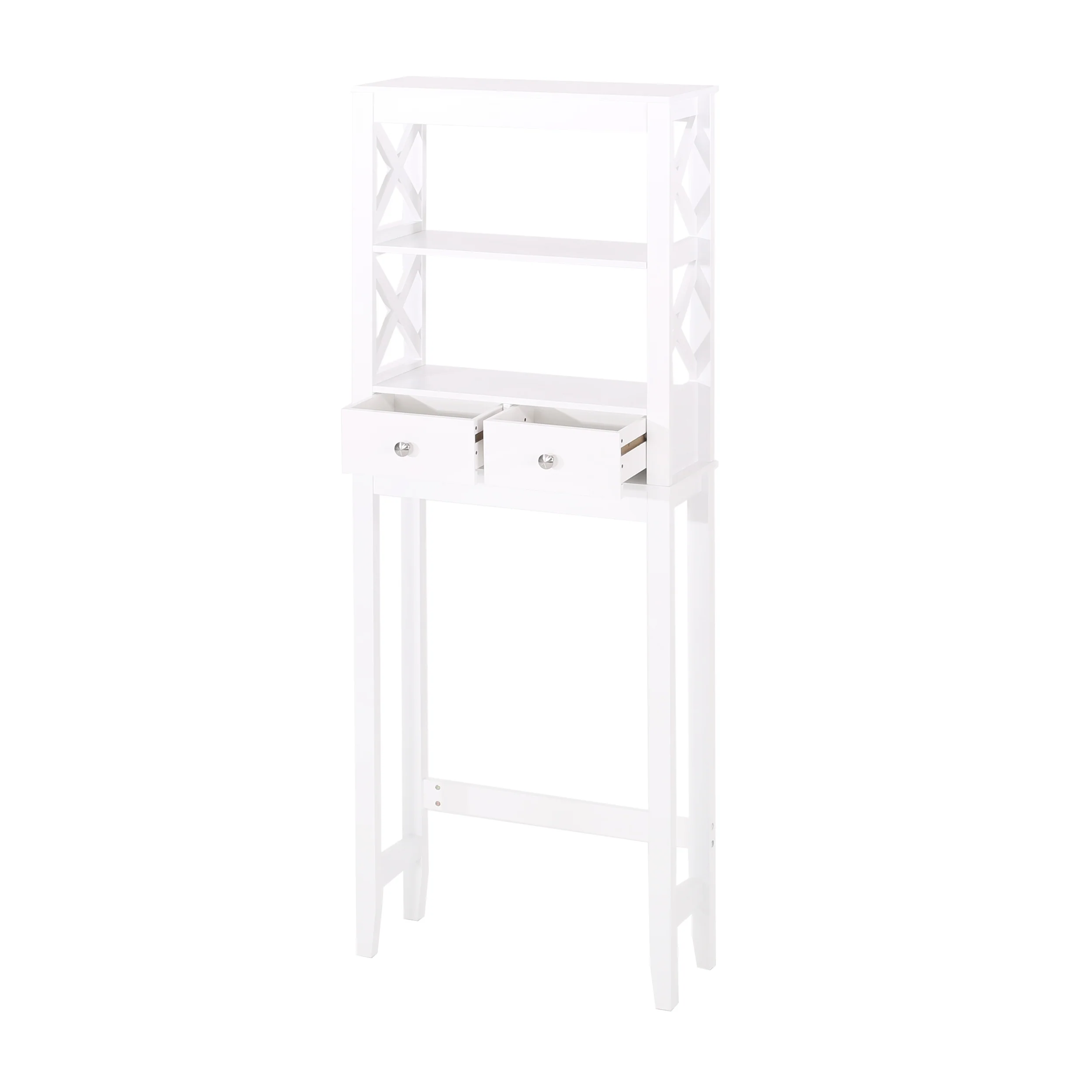 Lewis Modern Over-the-Toilet Storage Rack with Drawers - furnishings