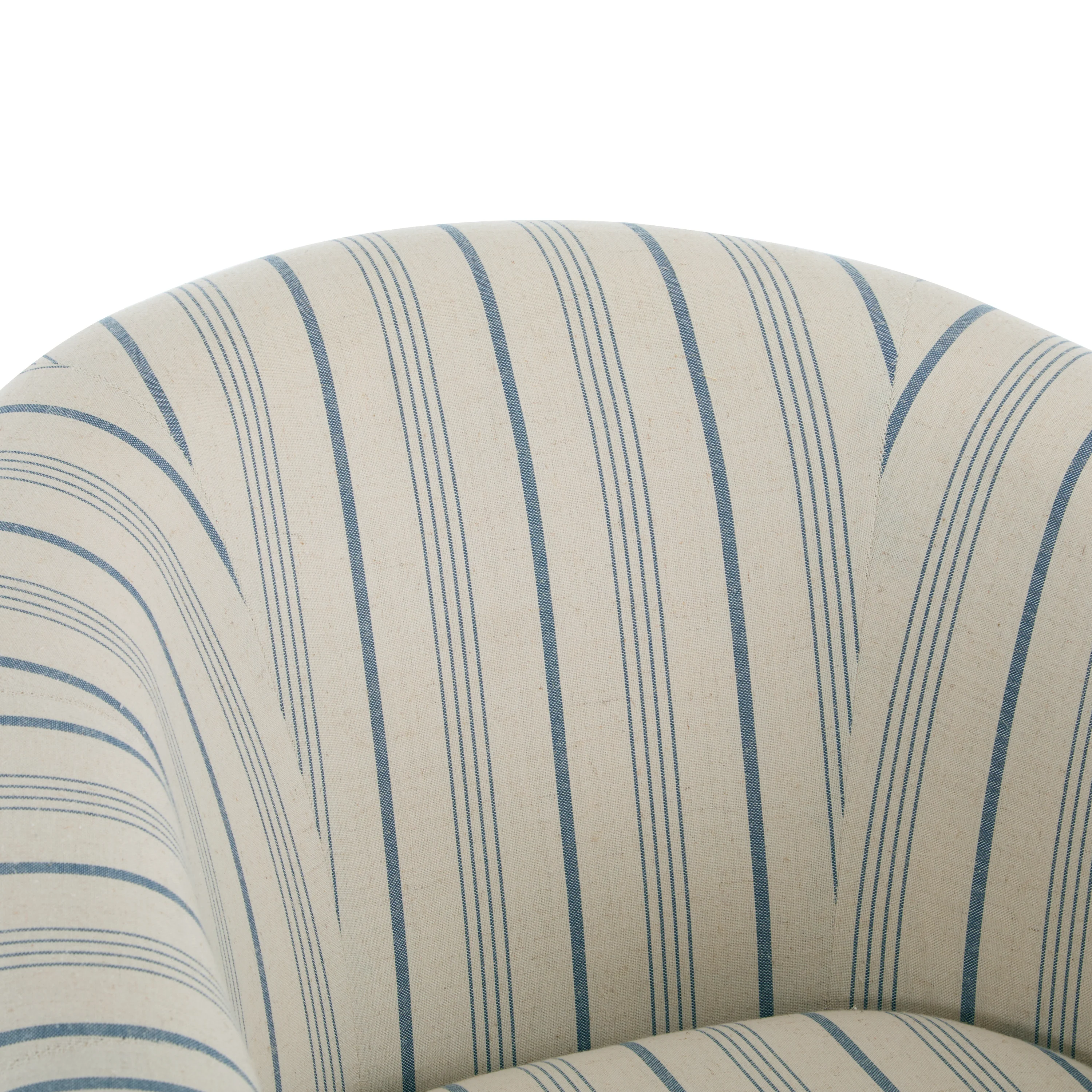 Willowa Indoor Beige and Blue Stripe Fabric Club Chair - furnishings
