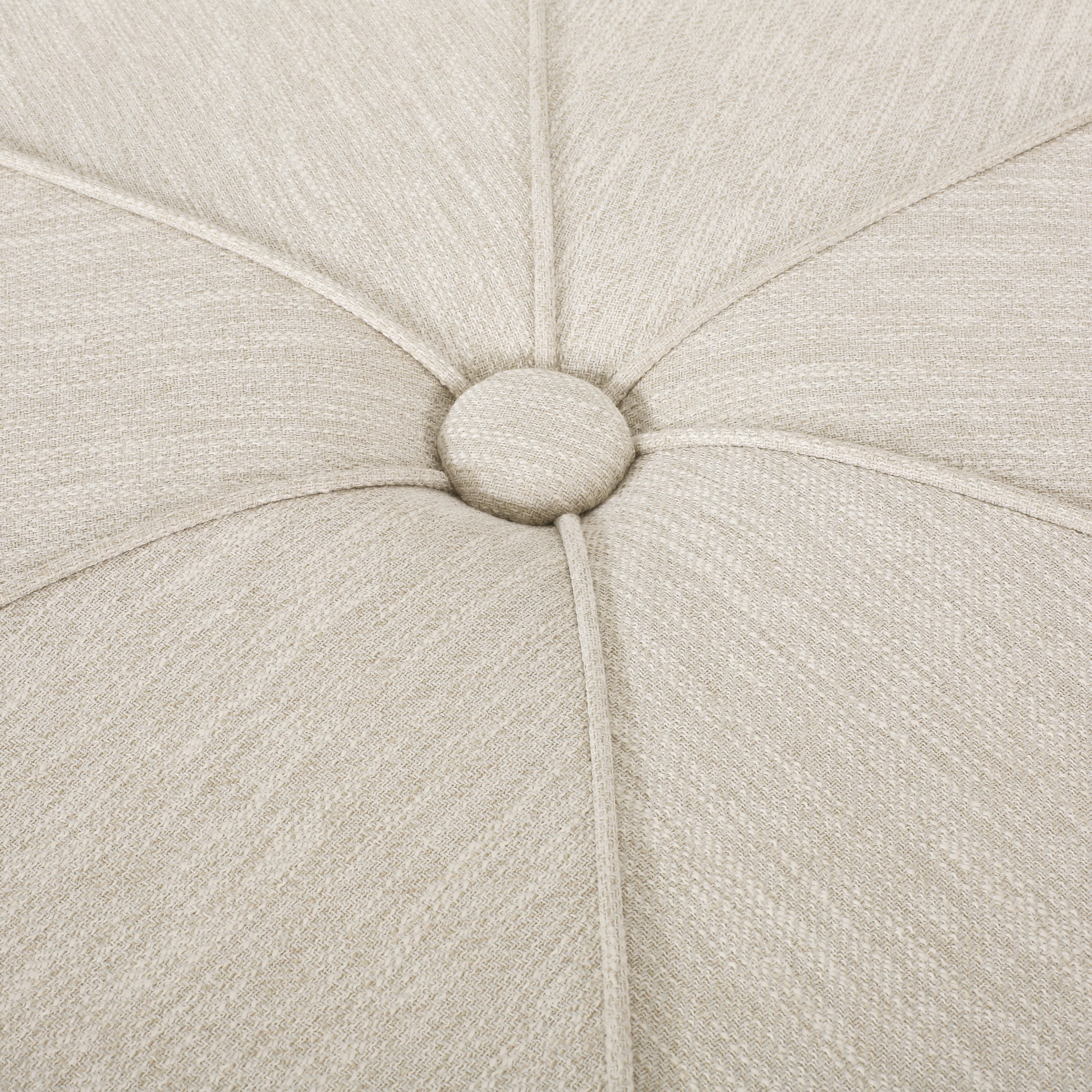 Bergeson Fabric Upholstered Round Ottoman - furnishings