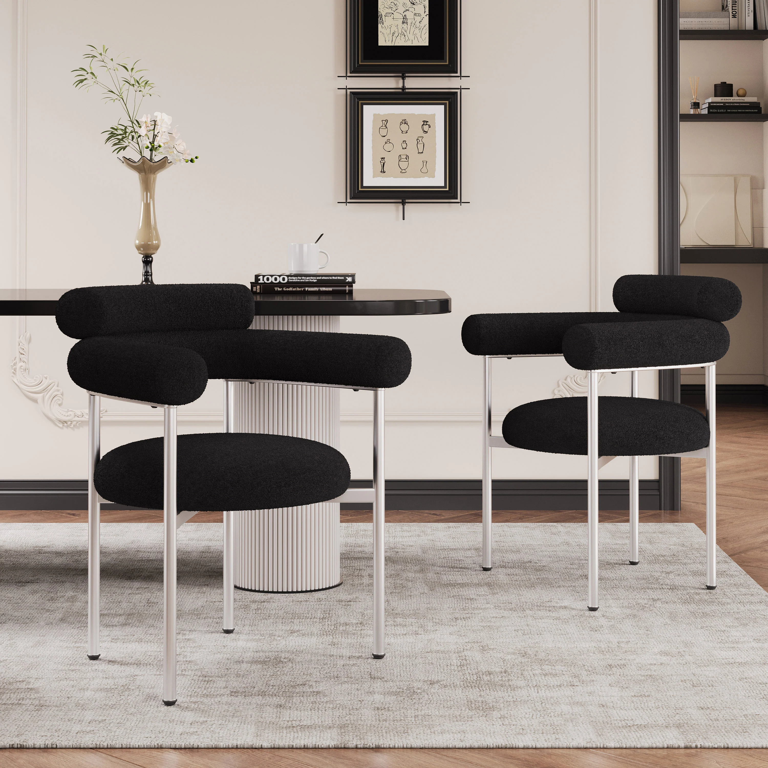Jornic Modern Arm Upholstered Dining Chair - furnishings