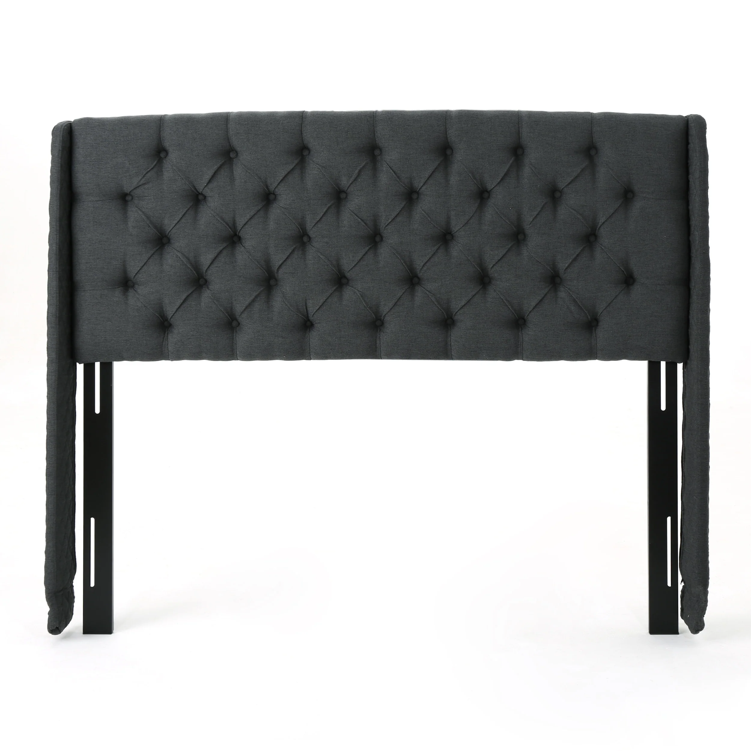 Lidia Wingback Queen Tufted Fabric Headboard - furnishings