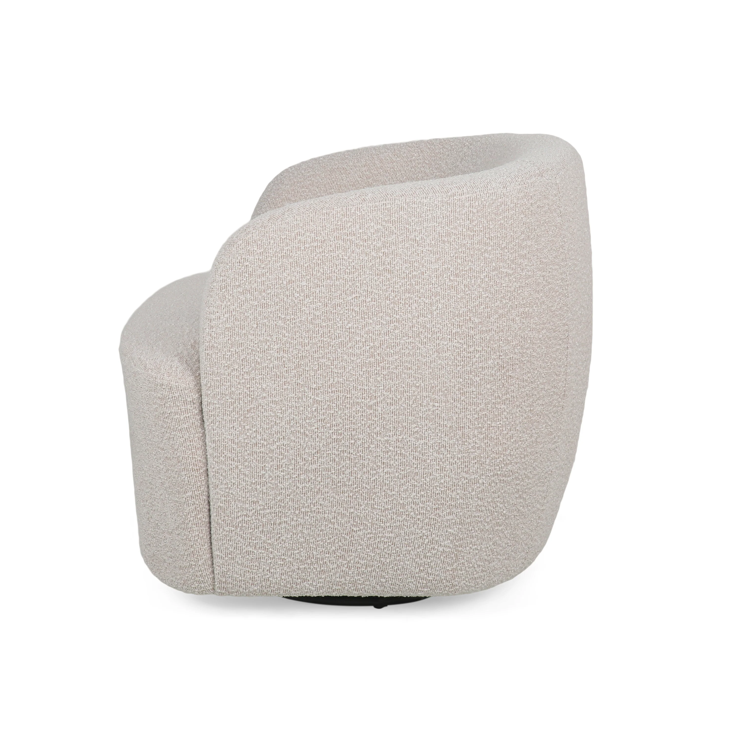 Sydmor Contemporary Boucle Upholstered Swivel Club Chair - furnishings