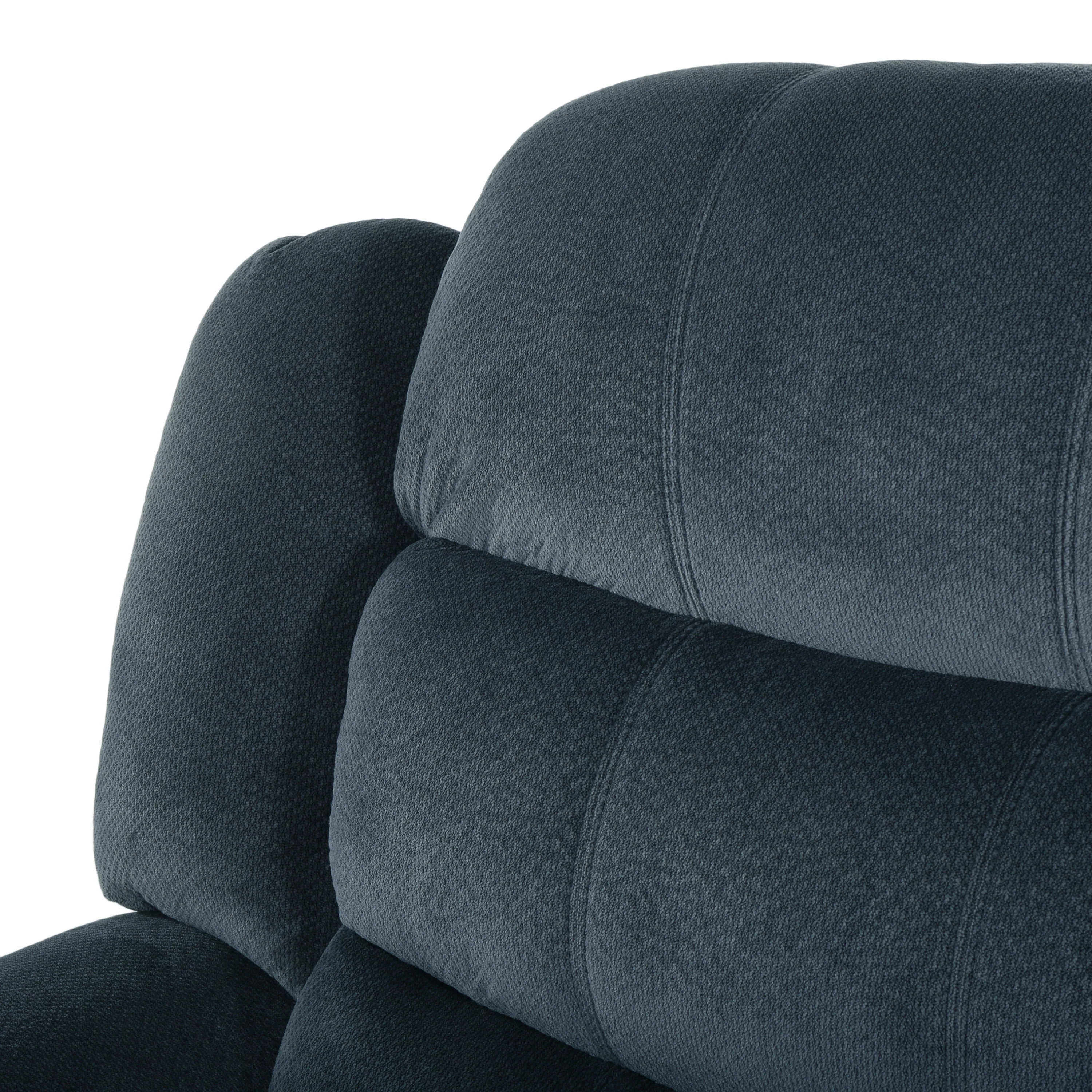 Emryka Contemporary Gray Fabric Glider Recliner - furnishings