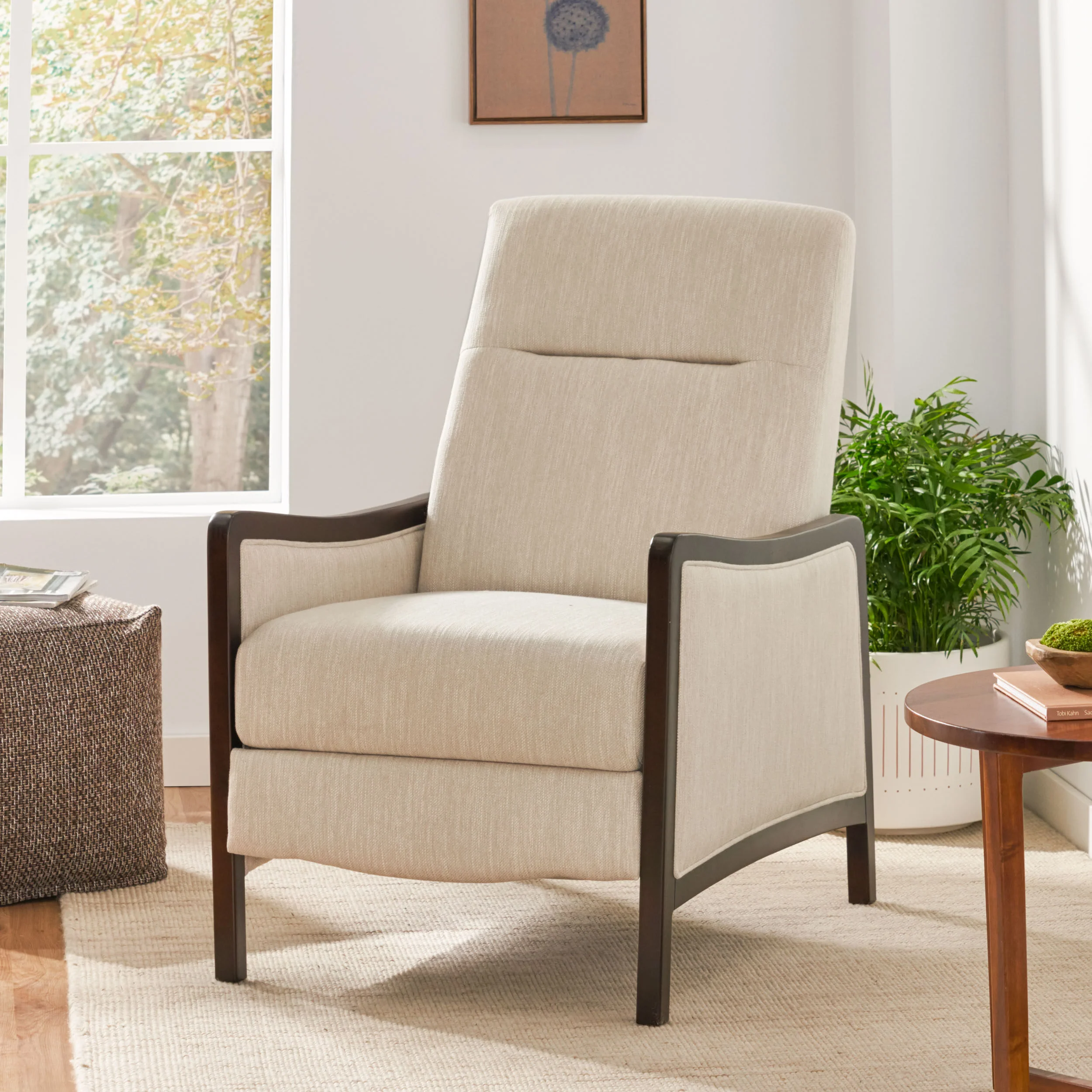 Drury Contemporary Upholstered Pushback Recliner - furnishings