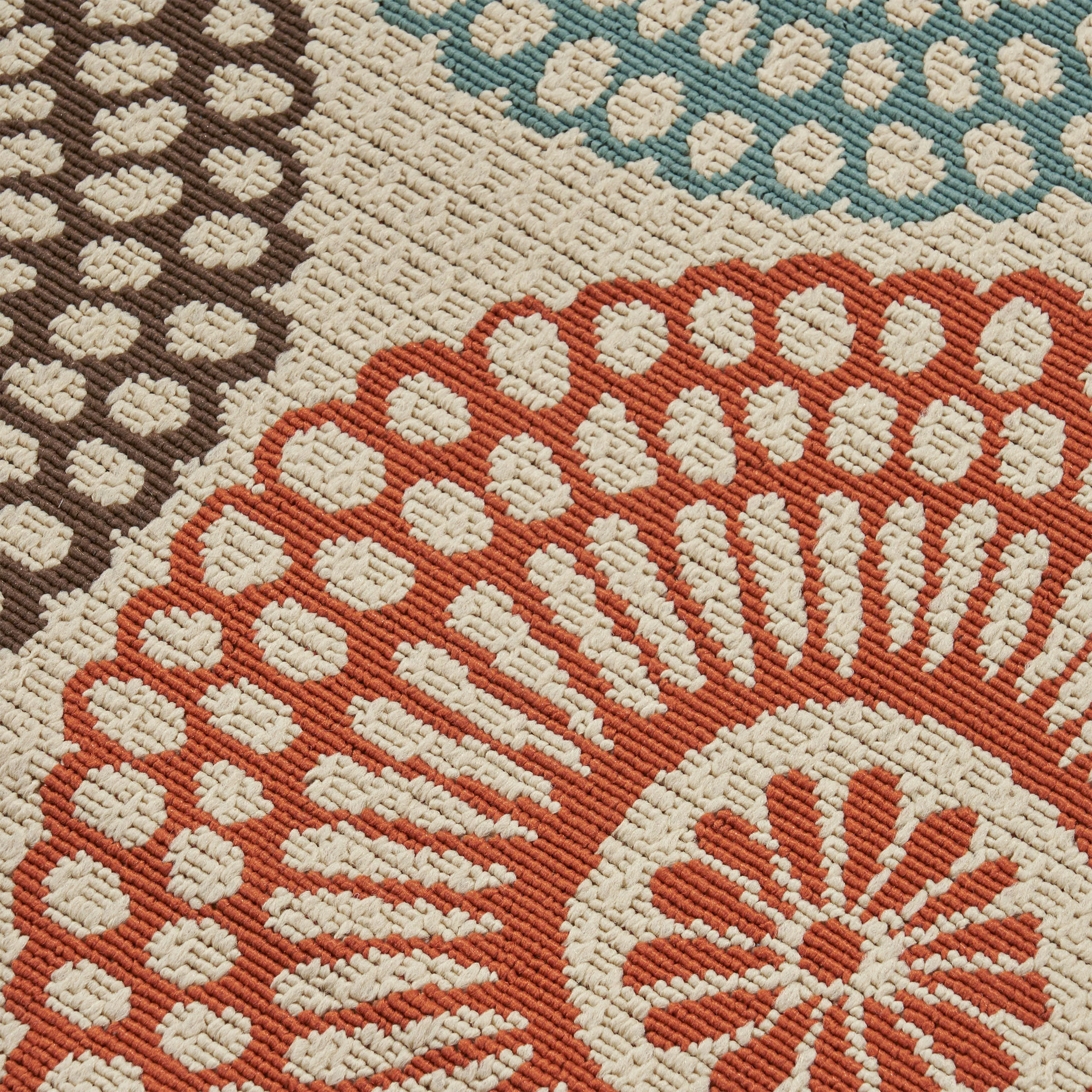 Pine Indoor/Outdoor Floral Area Rug, Beige and Multicolored - furnishings