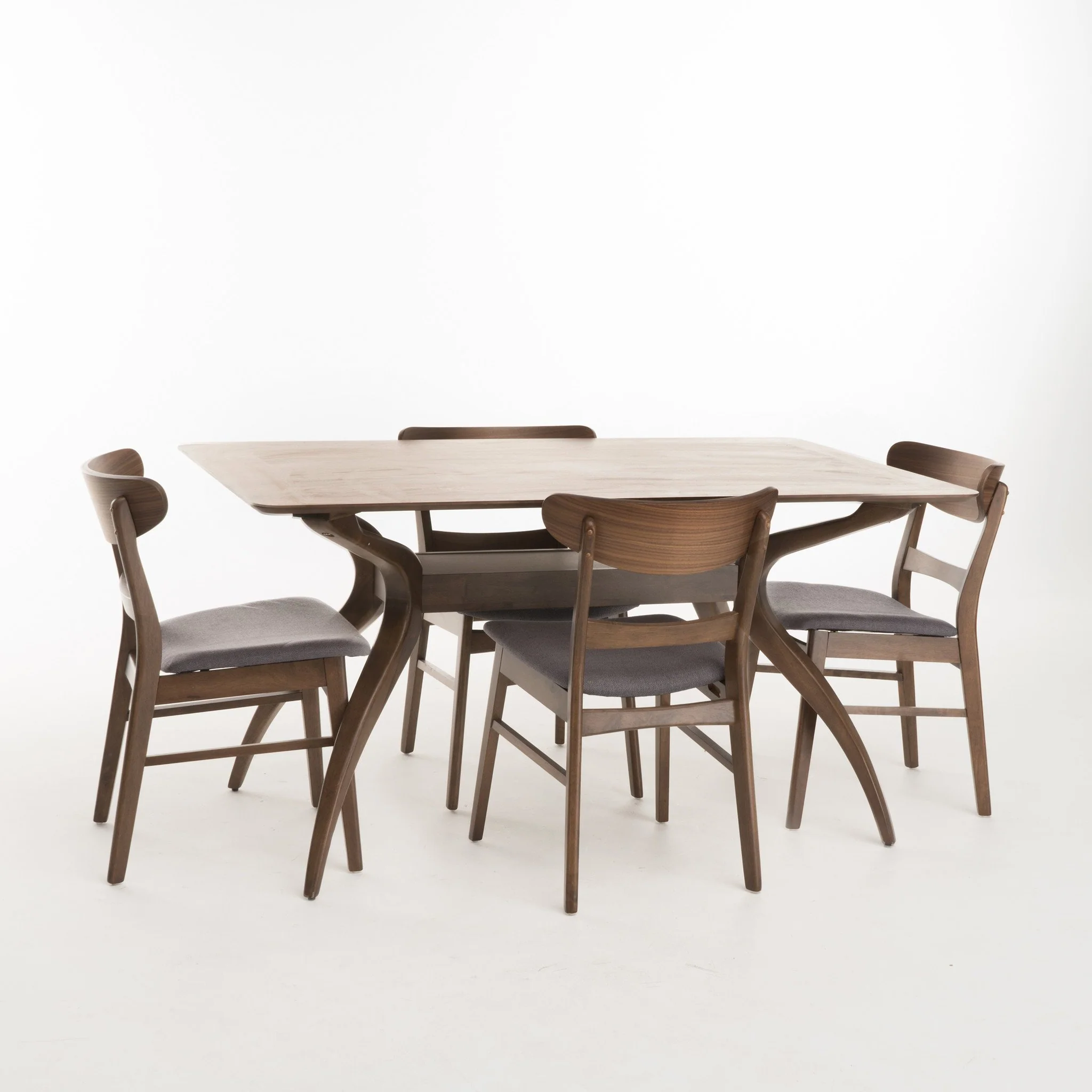 Isador Mid-Century Modern 5 Piece Dining Set - furnishings