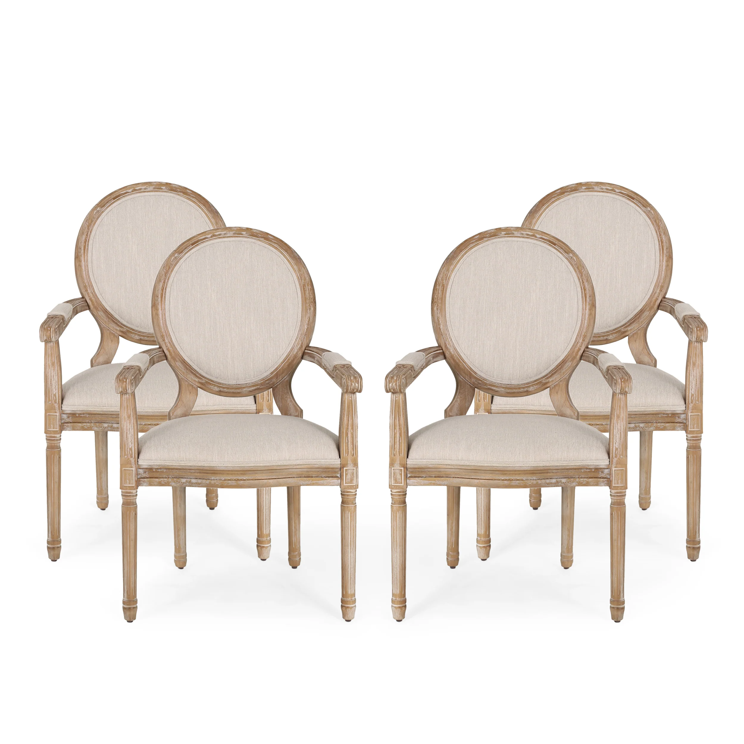 Aisenbrey French Country Wood Upholstered Dining Chair - furnishings
