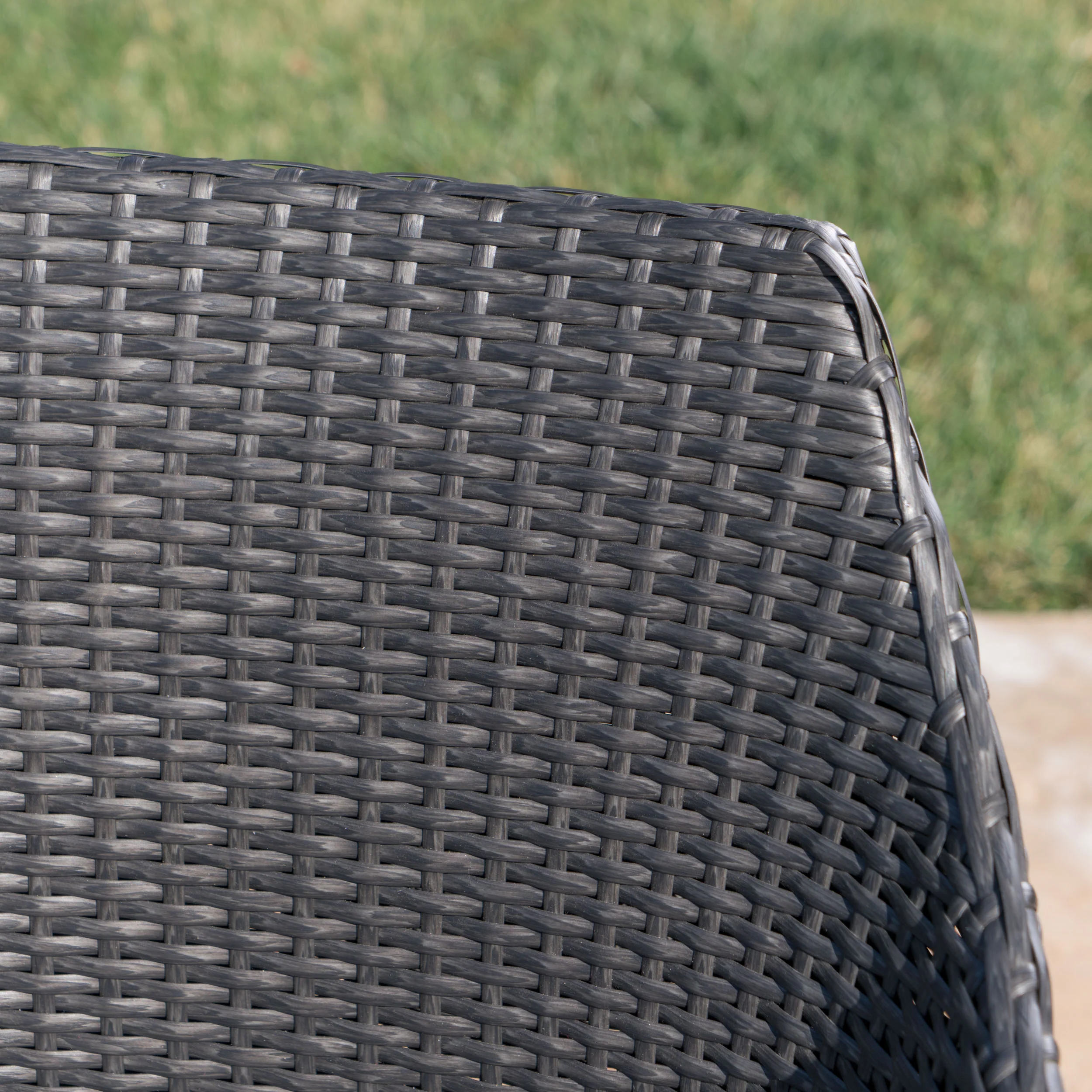 Noah Outdoor 7 Piece Wicker Dining Set with Light Weight Concrete Dining Table - furnishings