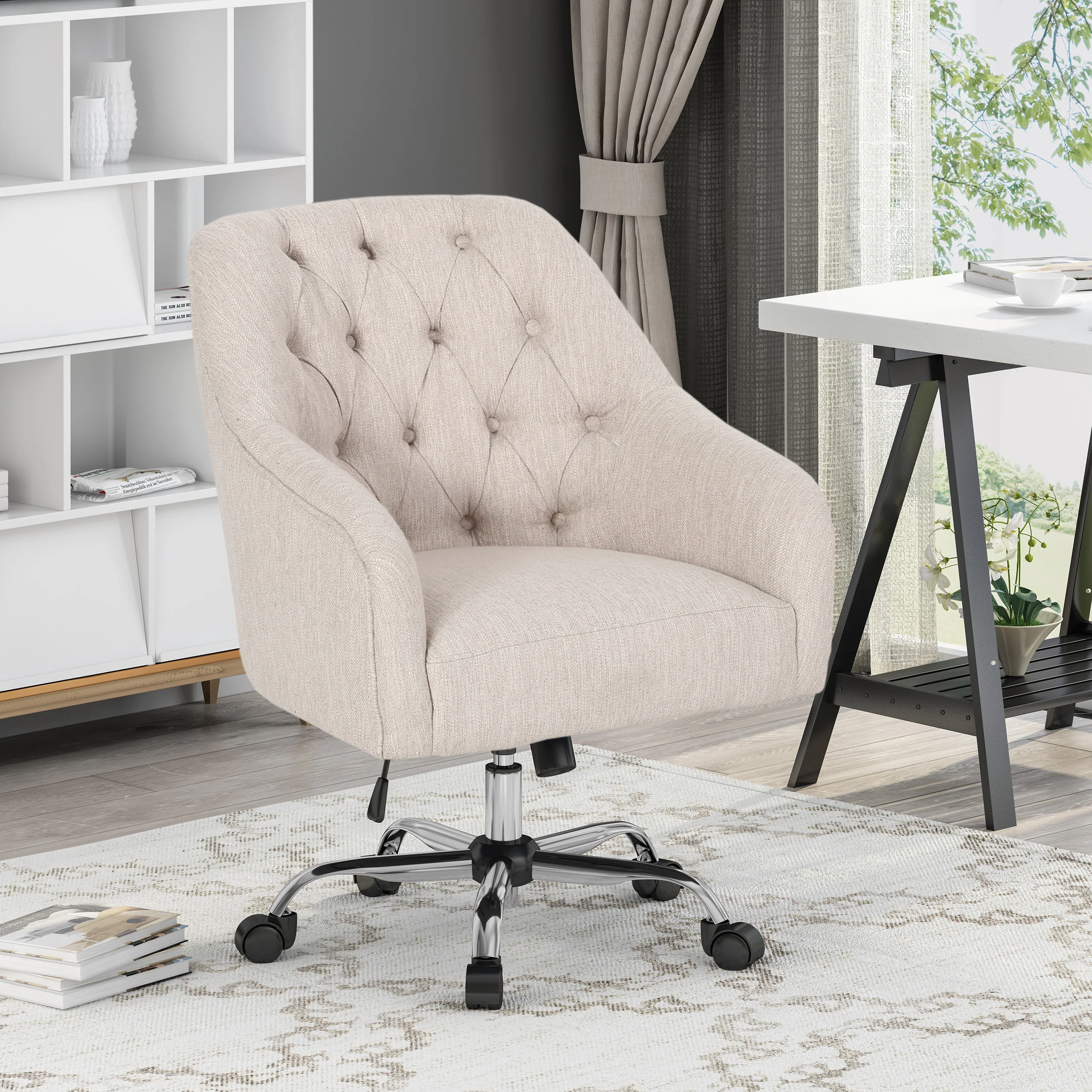 Uriel Tufted Home Office Chair with Swivel Base - furnishings