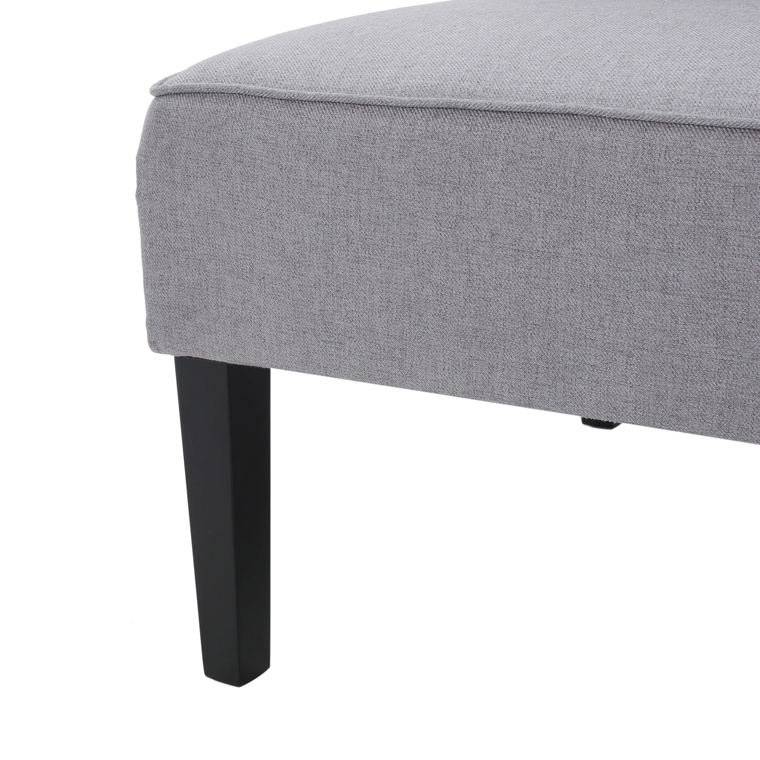 Charlotte Light Grey Fabric Settee - furnishings