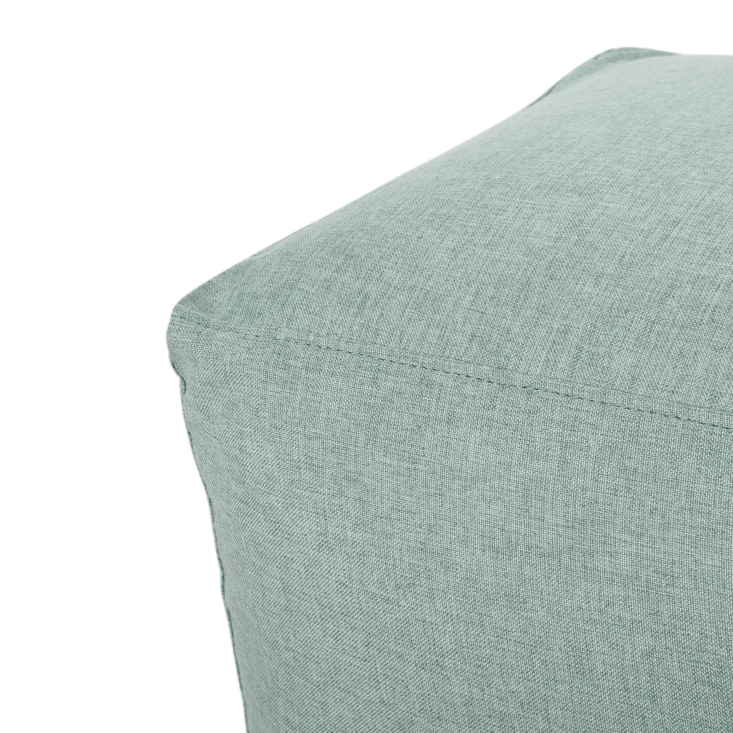 Punjab Tattnall Contemporary Two Tone Fabric Cube Pouf - furnishings