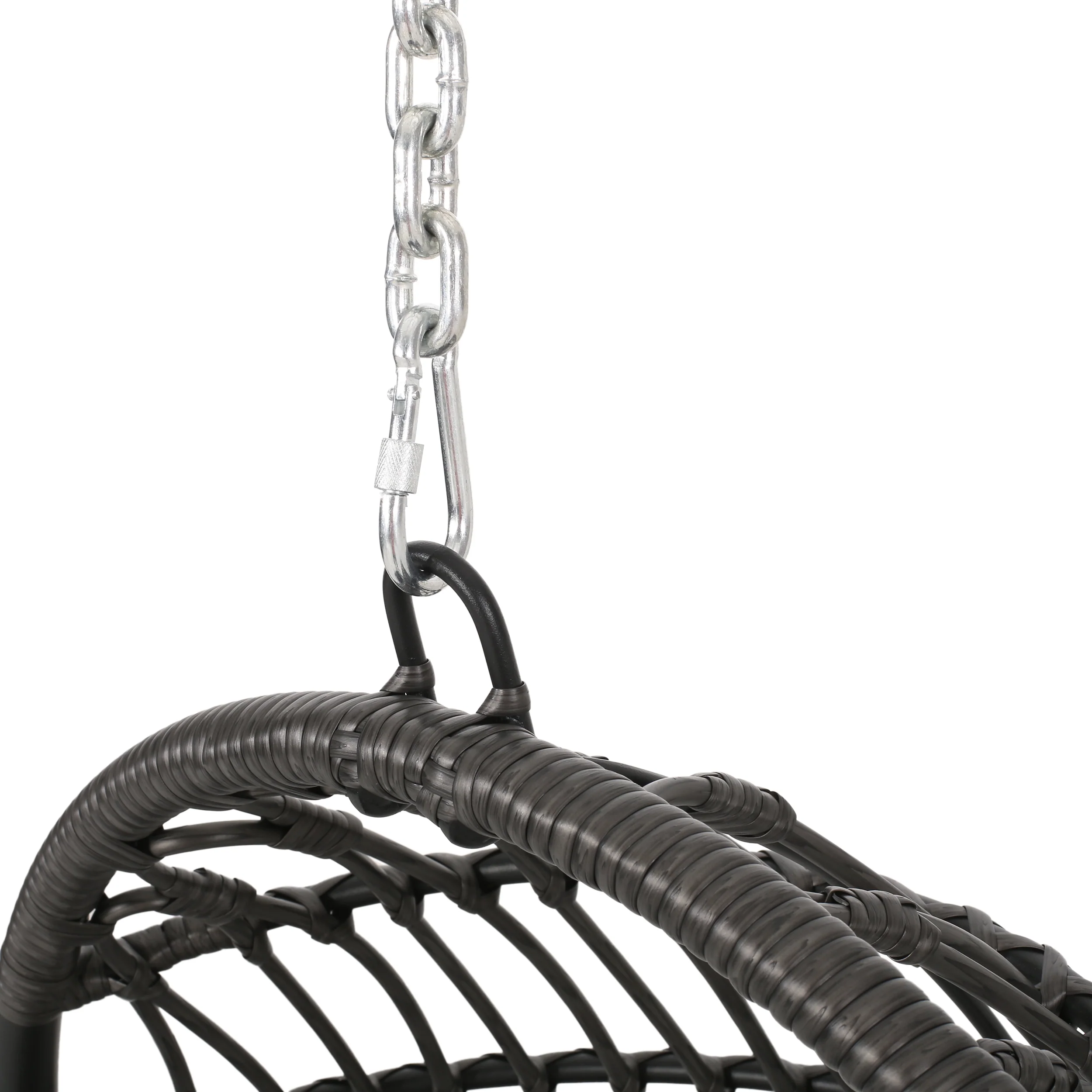 Perry Outdoor Wicker Hanging Nest Chair with Stand - furnishings