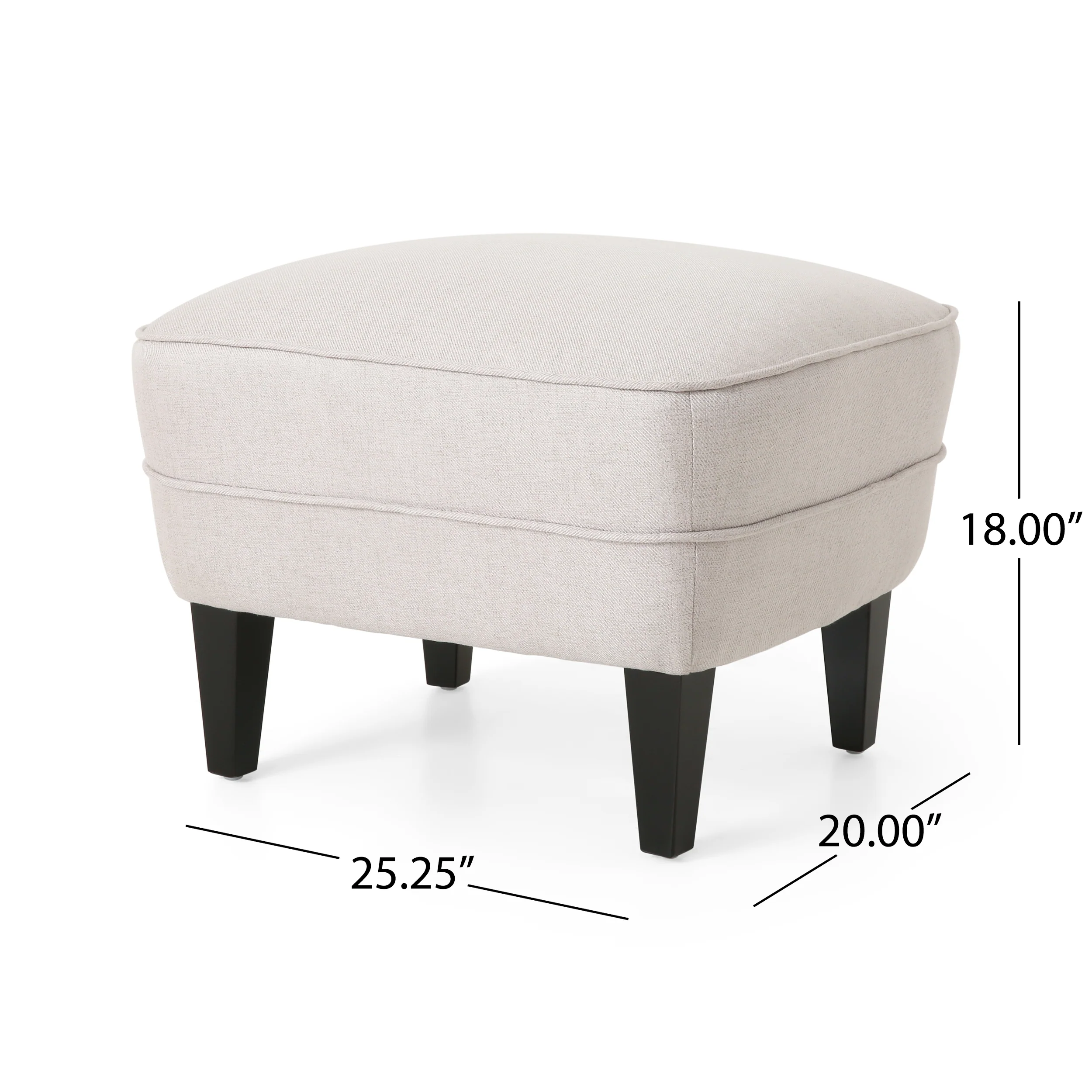 Jaxen Contemporary Tufted Fabric Club Chair and Ottoman Set - furnishings