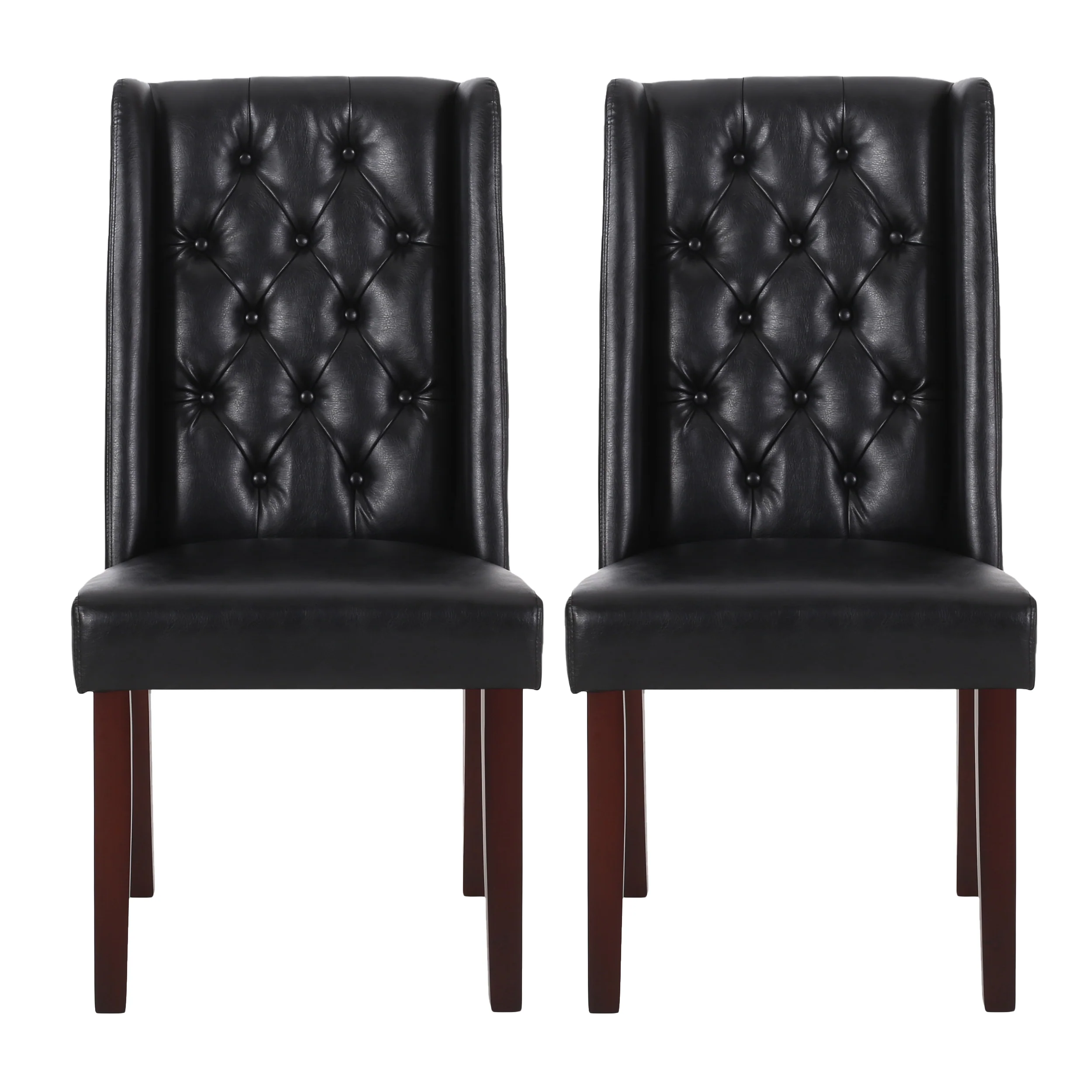 Apaloosa Contemporary Tufted Dining Chairs, Set of 2 - furnishings