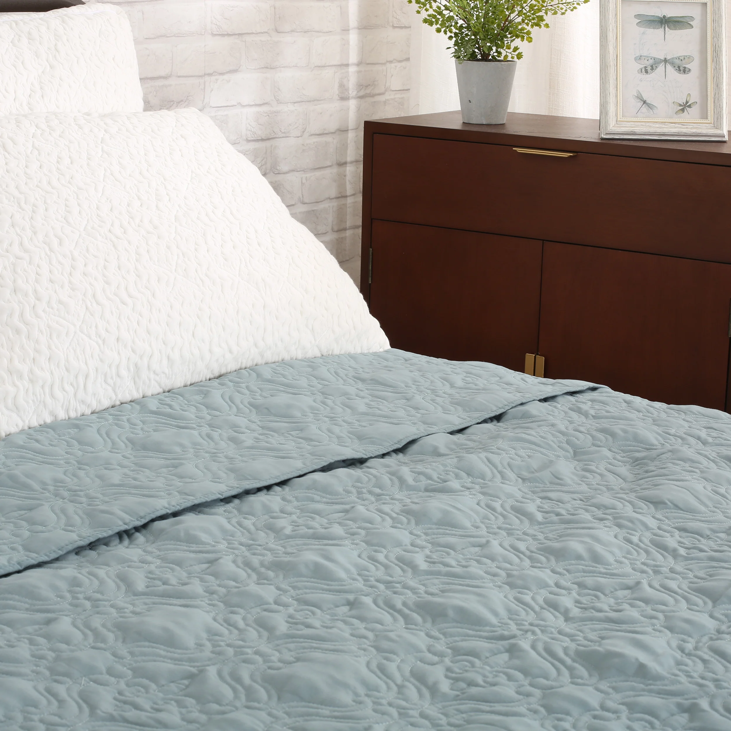 Landyn Double Bed Fabric Quilt - furnishings