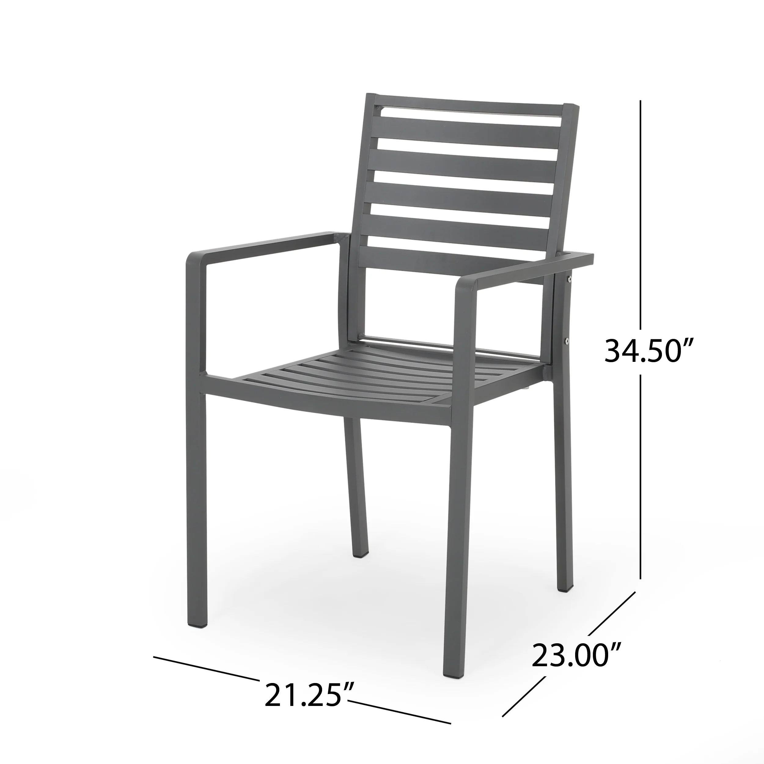 Fatiha 6 Seater Aluminum Dining Set - furnishings