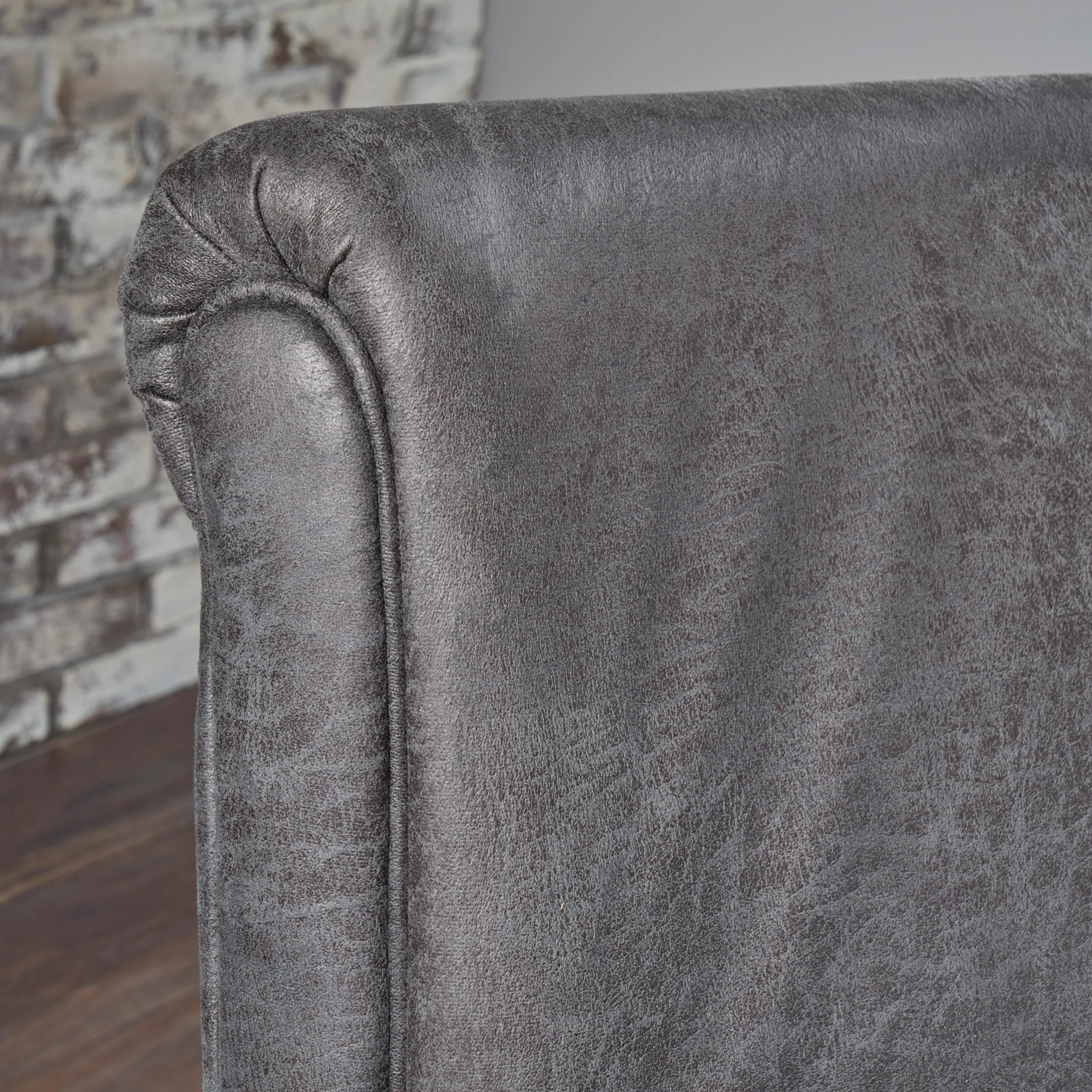 Charlene Traditional Slate Microfiber Recliner Chair - furnishings