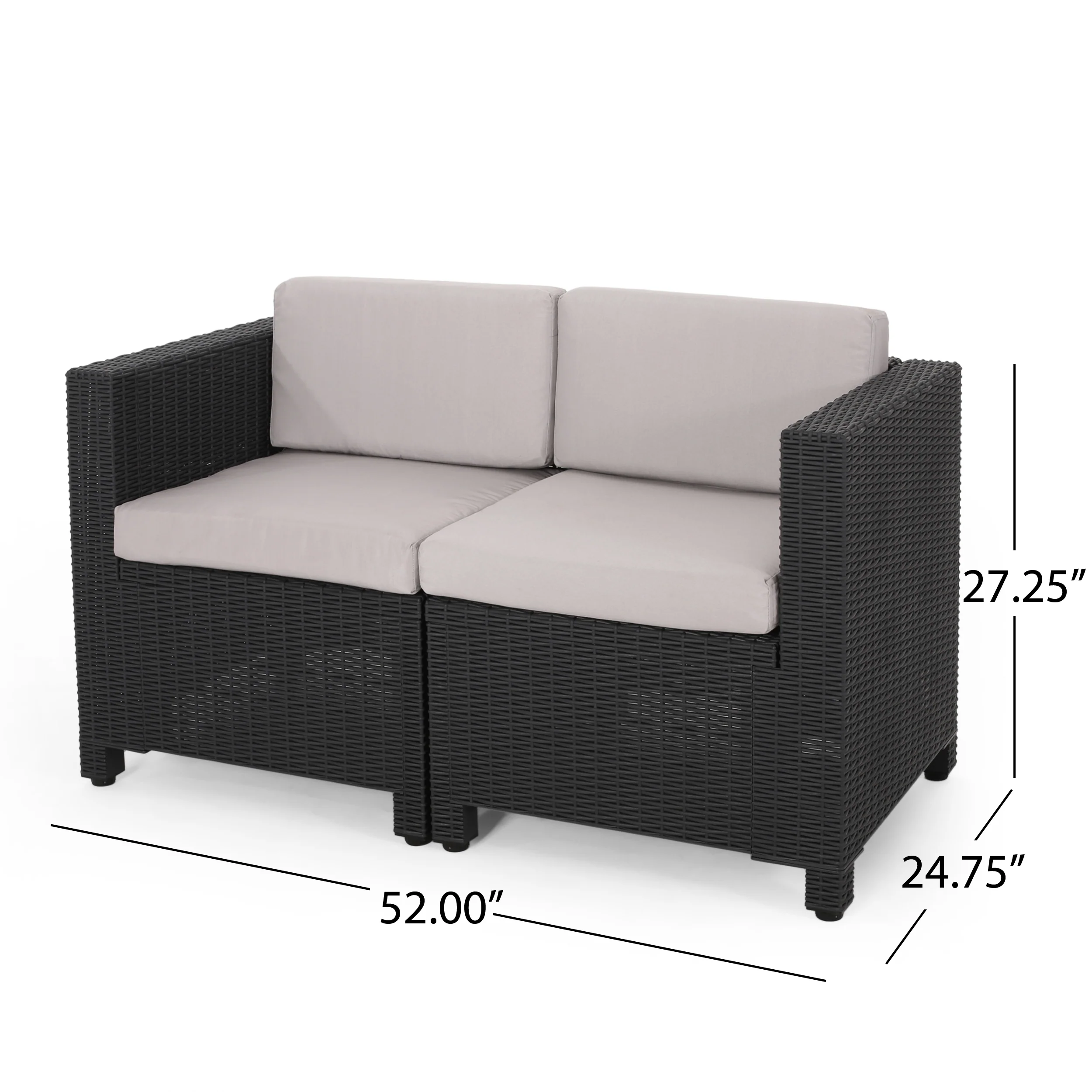 Riley Outdoor All Weather Faux Wicker 4 Seater Chat Set with Cushions - furnishings