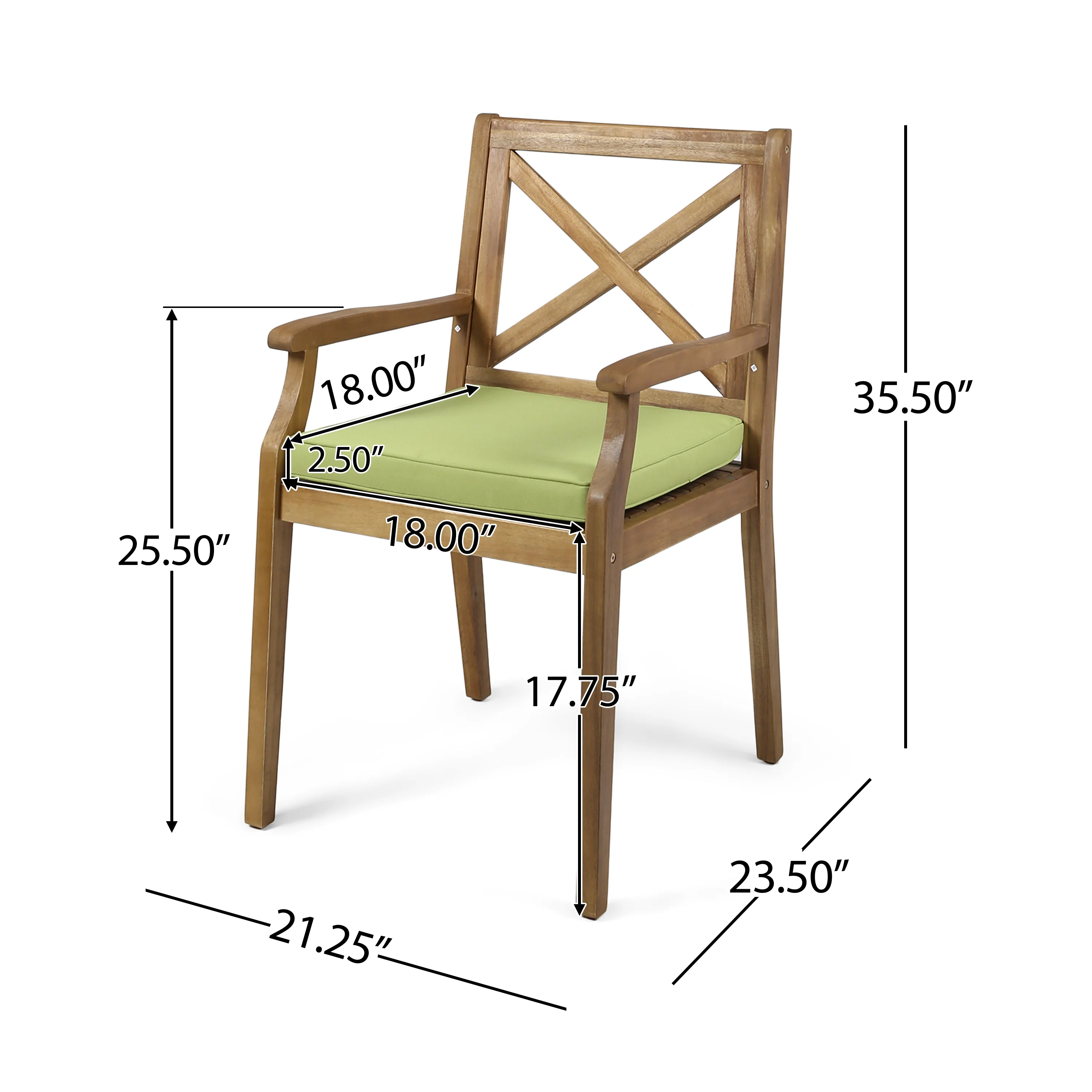Byrd Outdoor 7 Piece Acacia Wood Dining Set - furnishings