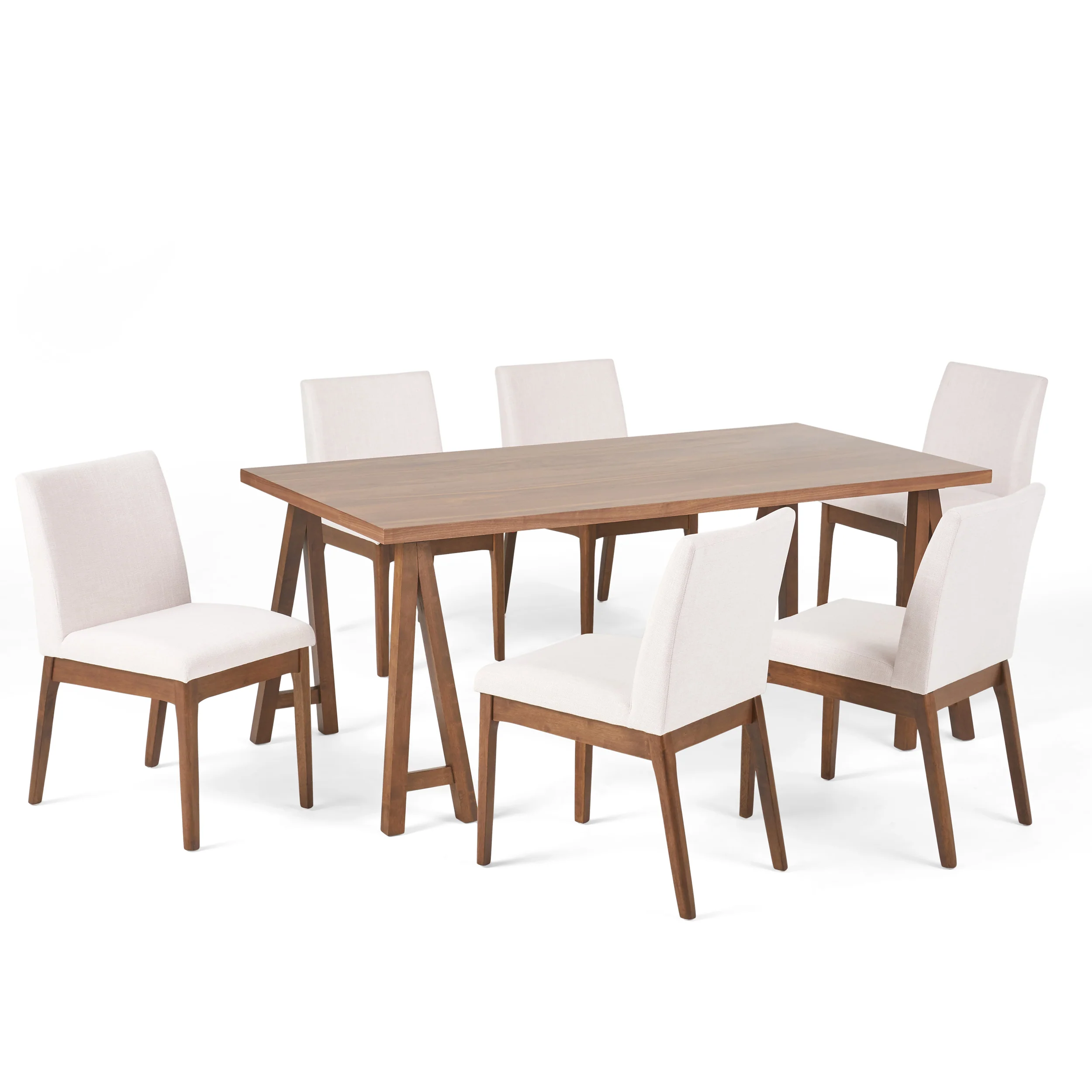 Elsinore Mid-Century Modern 7 Piece Dining Set - furnishings
