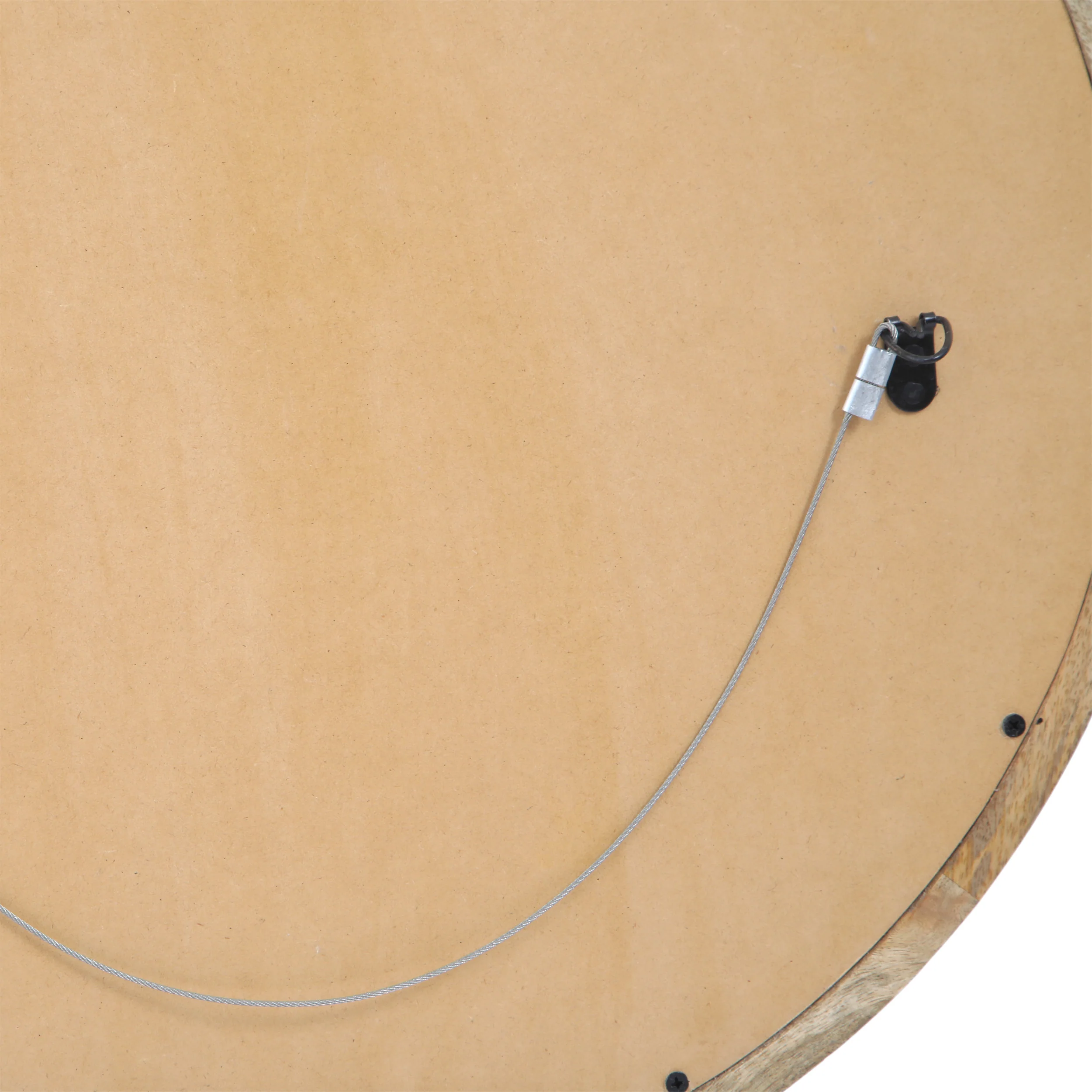 Heather Modern Round Mirror with Mango Wood Frame - furnishings