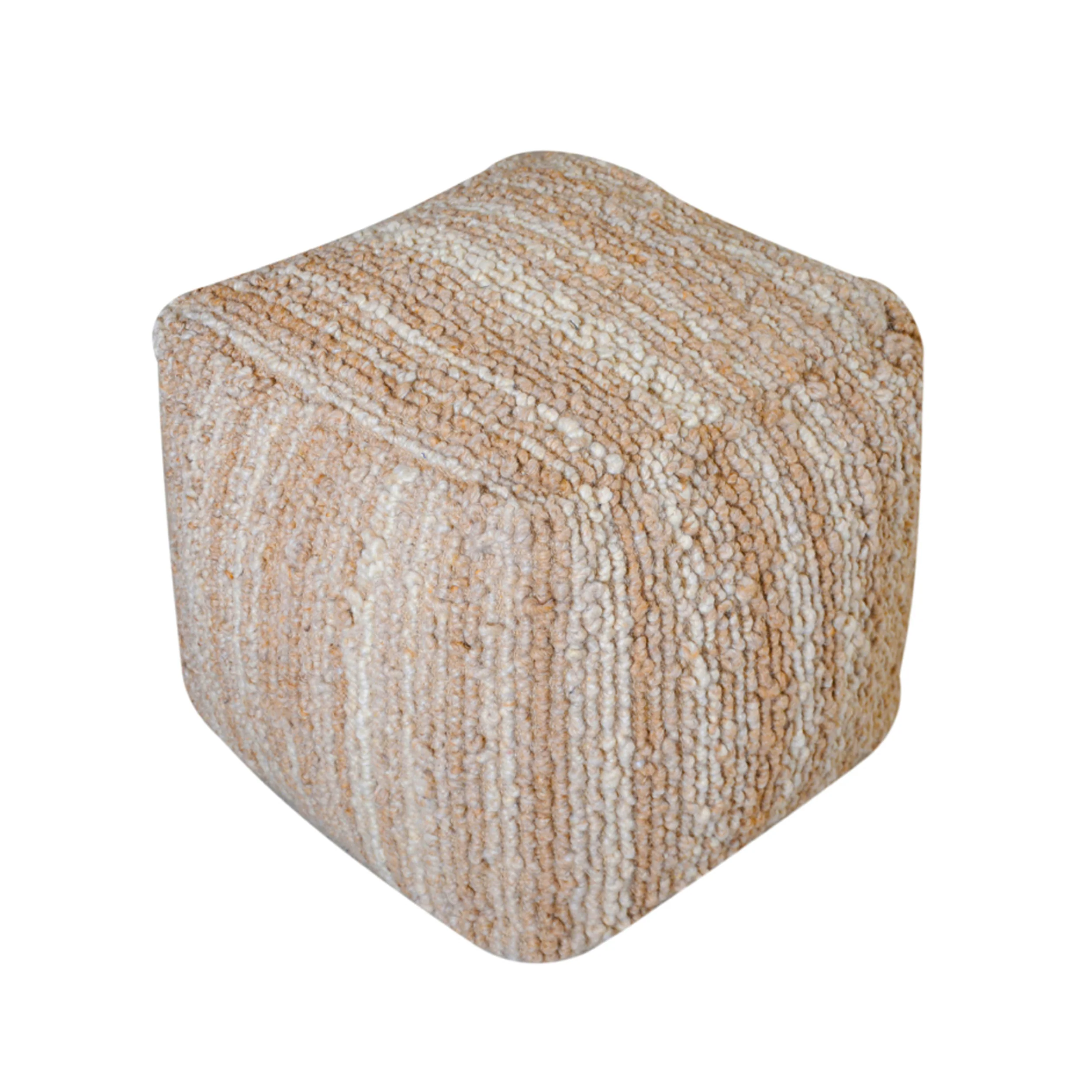 Beso Handcrafted Boho Fabric Pouf - furnishings