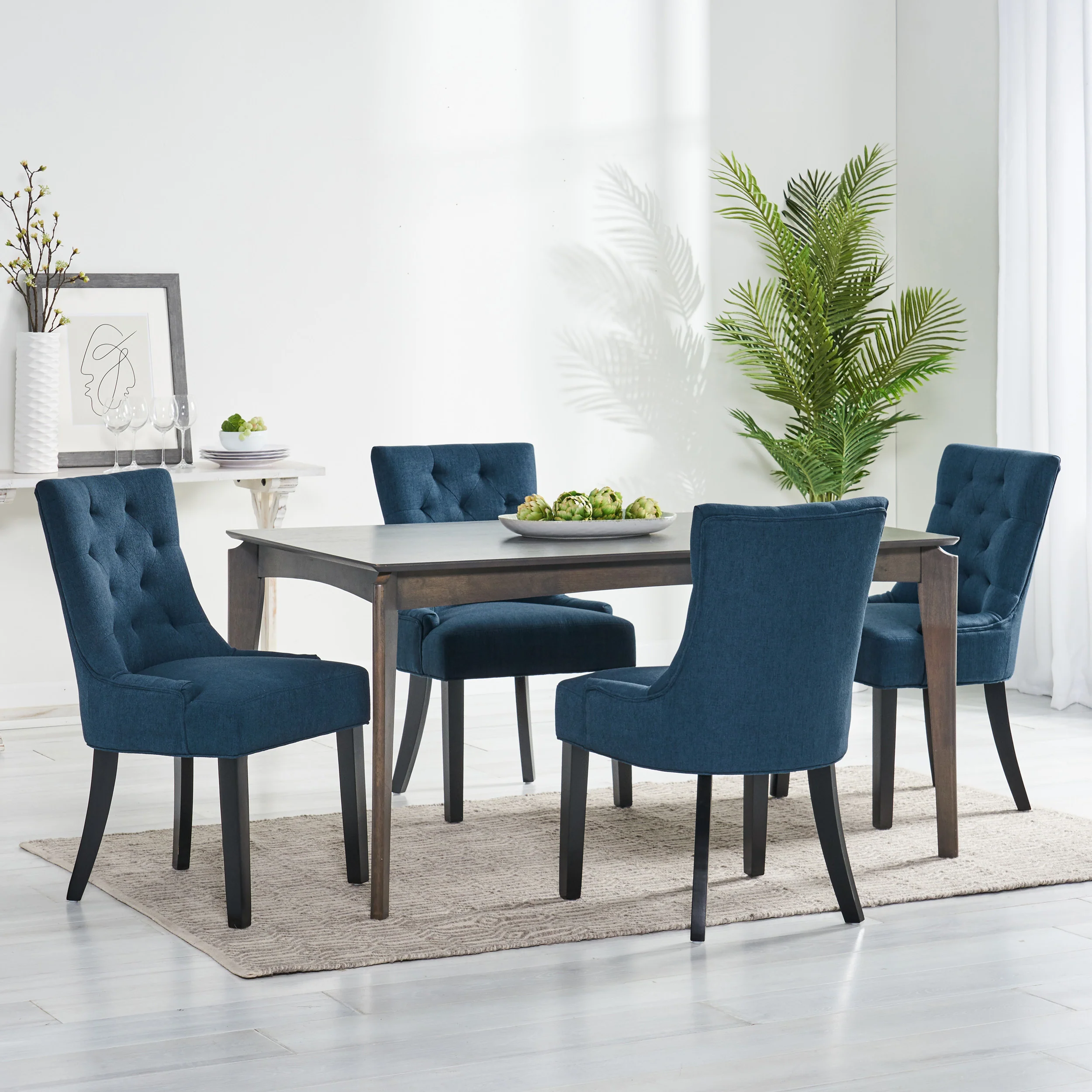 Stacy Hourglass Fabric Dining Chairs (Set of 4) - furnishings