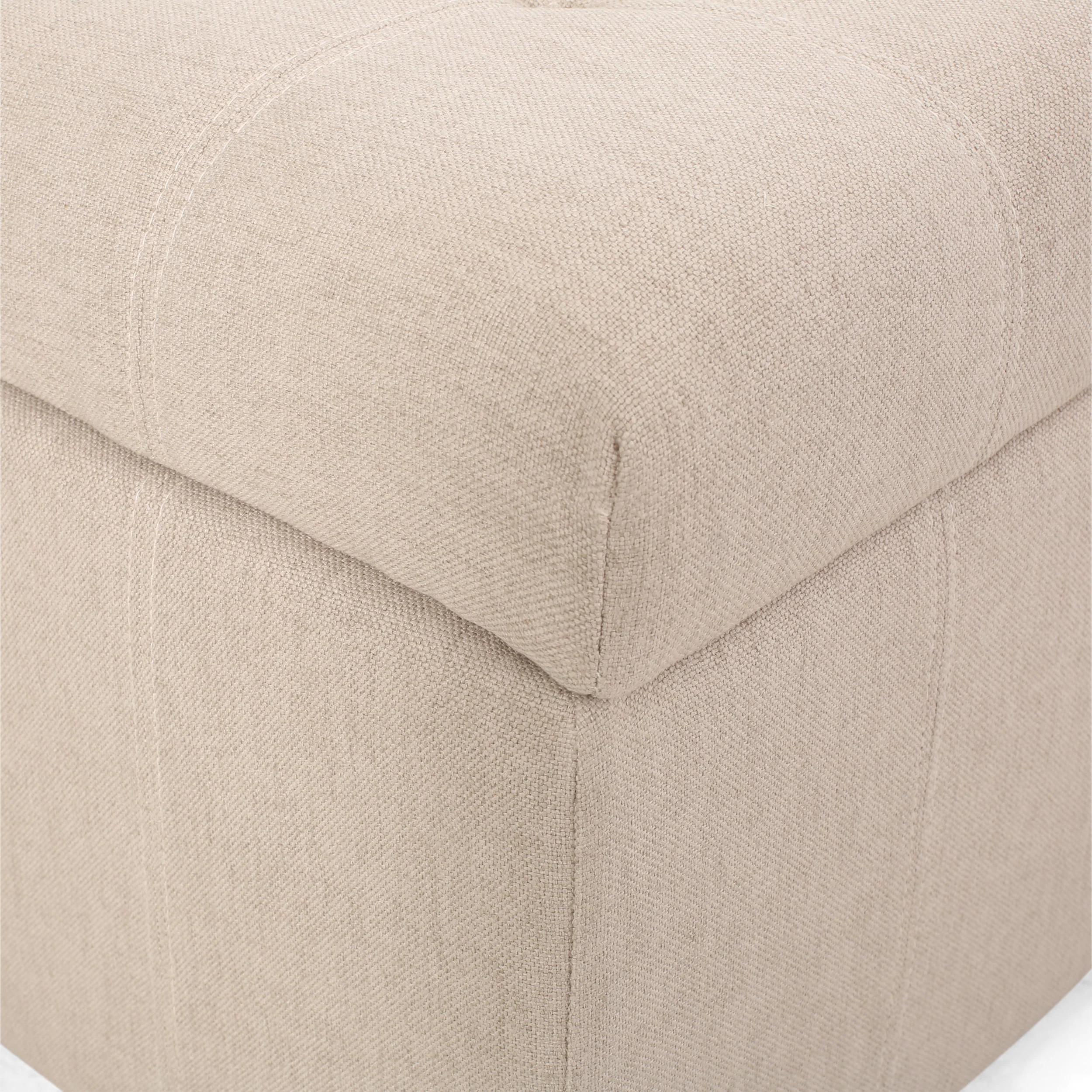 Piogor Contemporary Tufted Fabric Storage Ottoman - furnishings