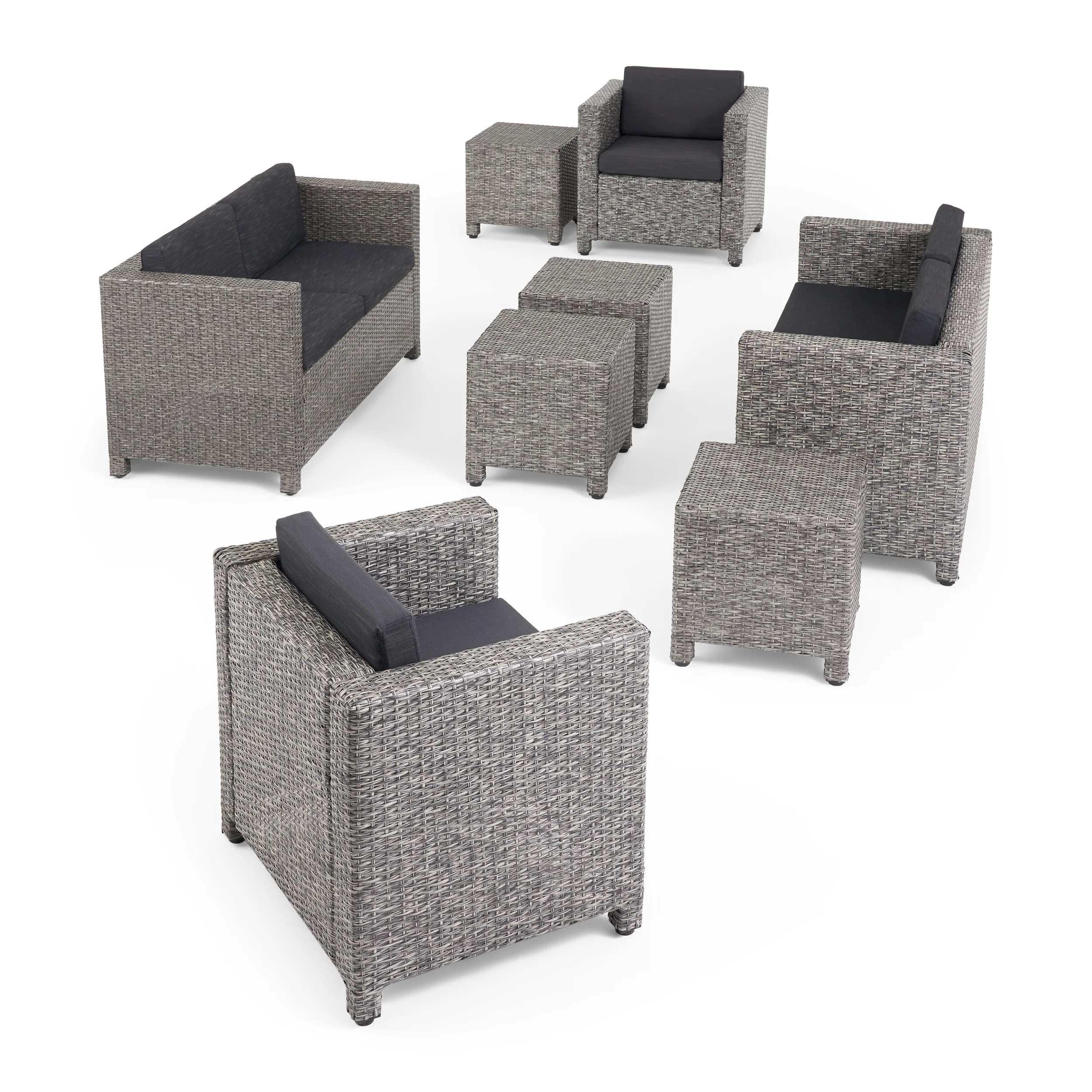 Venice 6-Seater Outdoor Sofa Set with Side Tables - furnishings