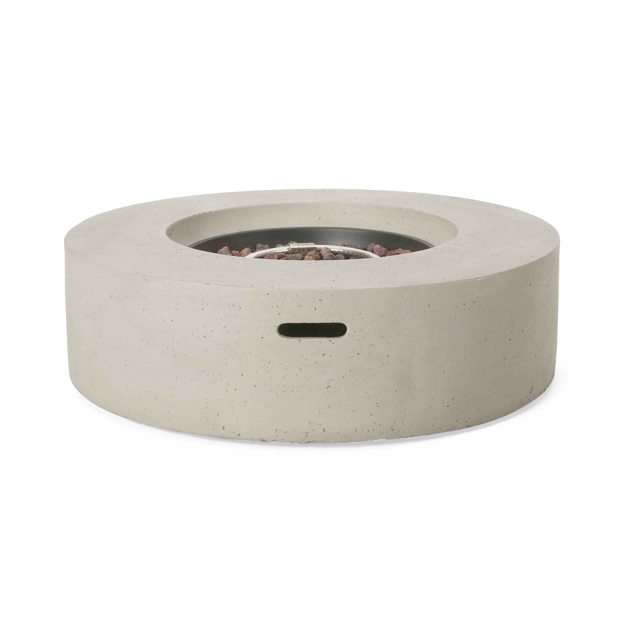 Hearth Outdoor 50,000 BTU Lightweight Concrete Circular Fire Pit (No Tank Holder) - furnishings
