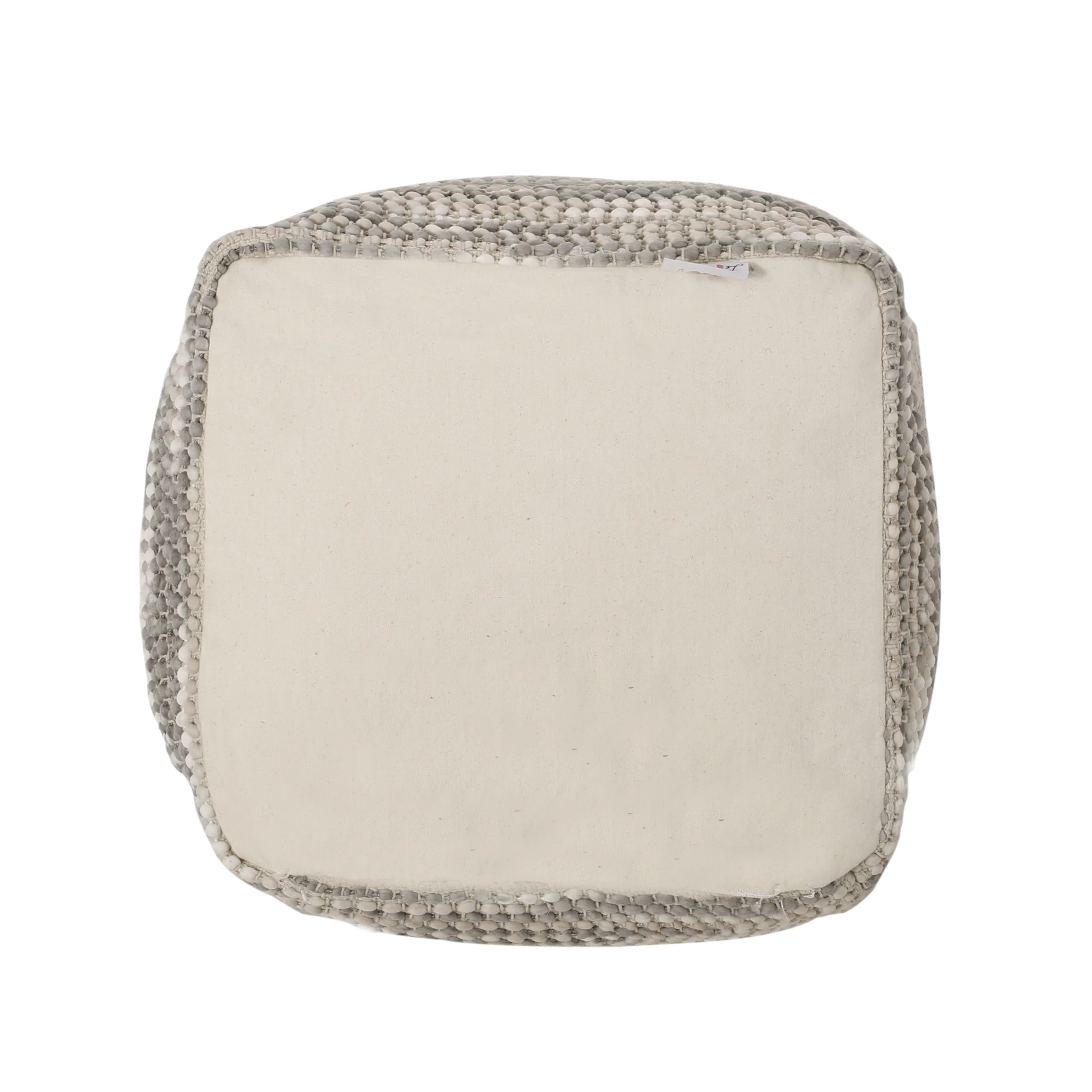 Waterford Handcrafted Boho Fabric Cube Pouf - furnishings