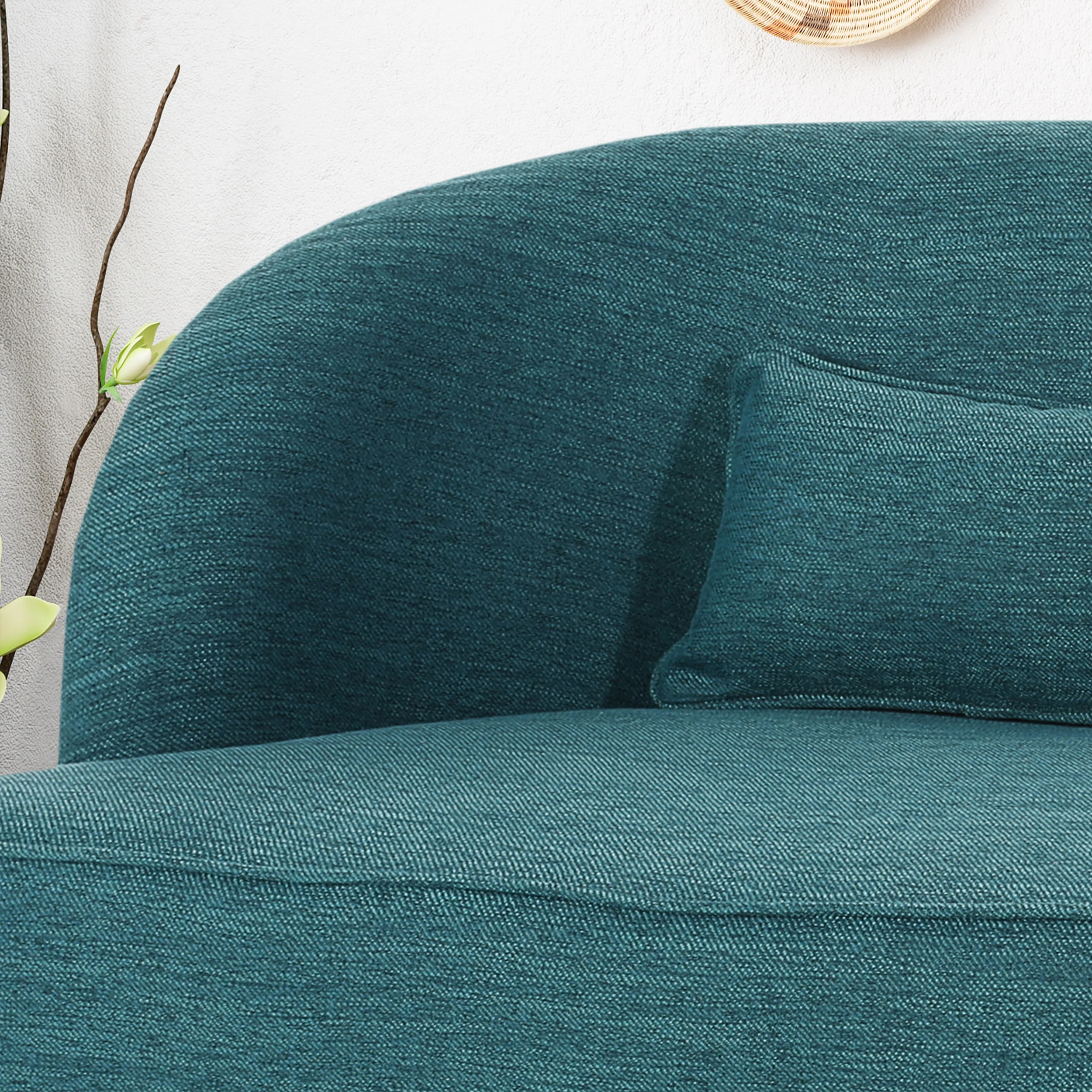 Jordan Modern Fabric Settee with Hairpin Legs - furnishings
