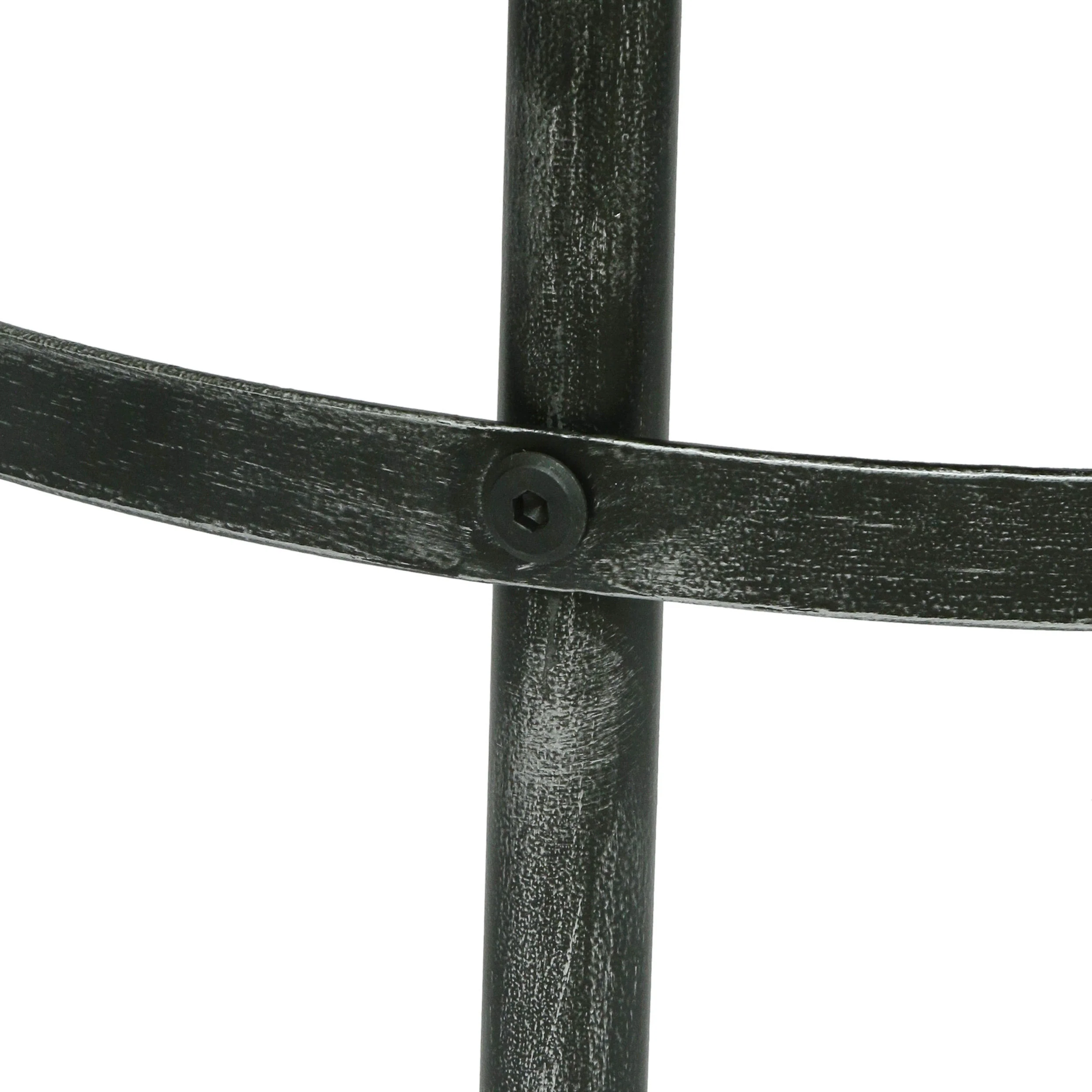 Clopton Modern Industrial Handcrafted Round Mango Wood Side Table, Brown and Antique Gunmetal - furnishings