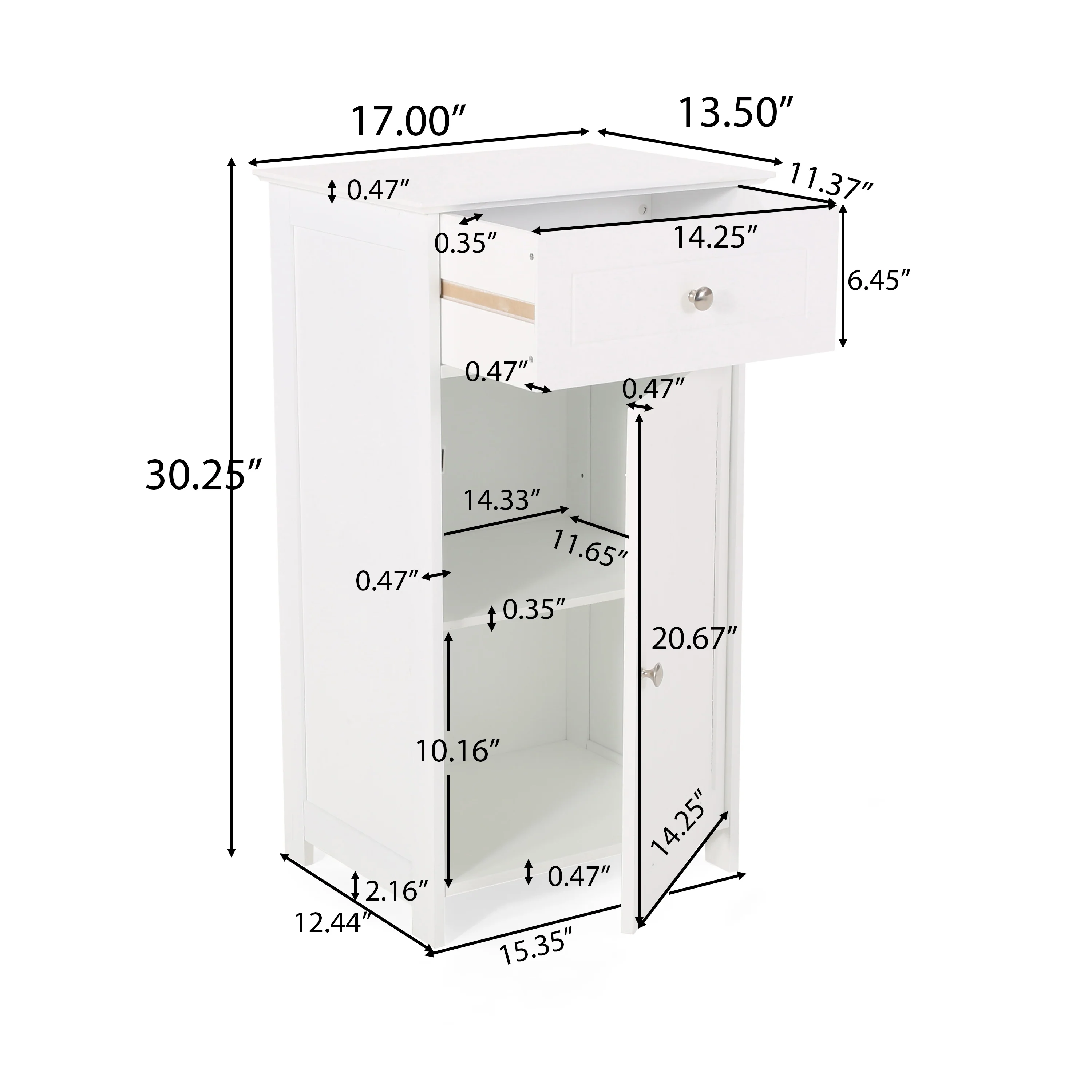 Melodi Contemporary Bathroom Storage Cabinet - furnishings