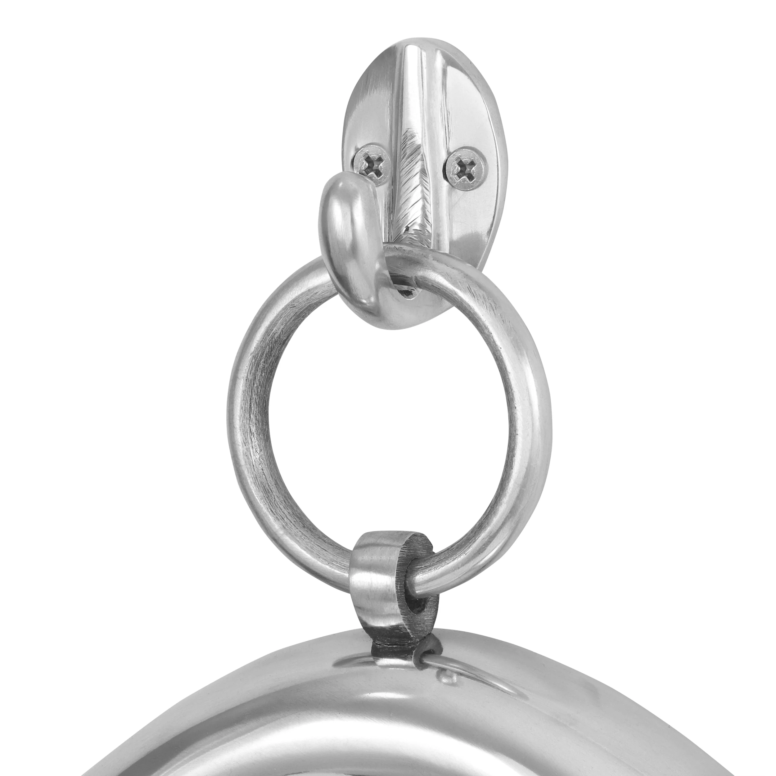 Loris Modern Handcrafted Oval Aluminum Wall Mirror, Silver - furnishings