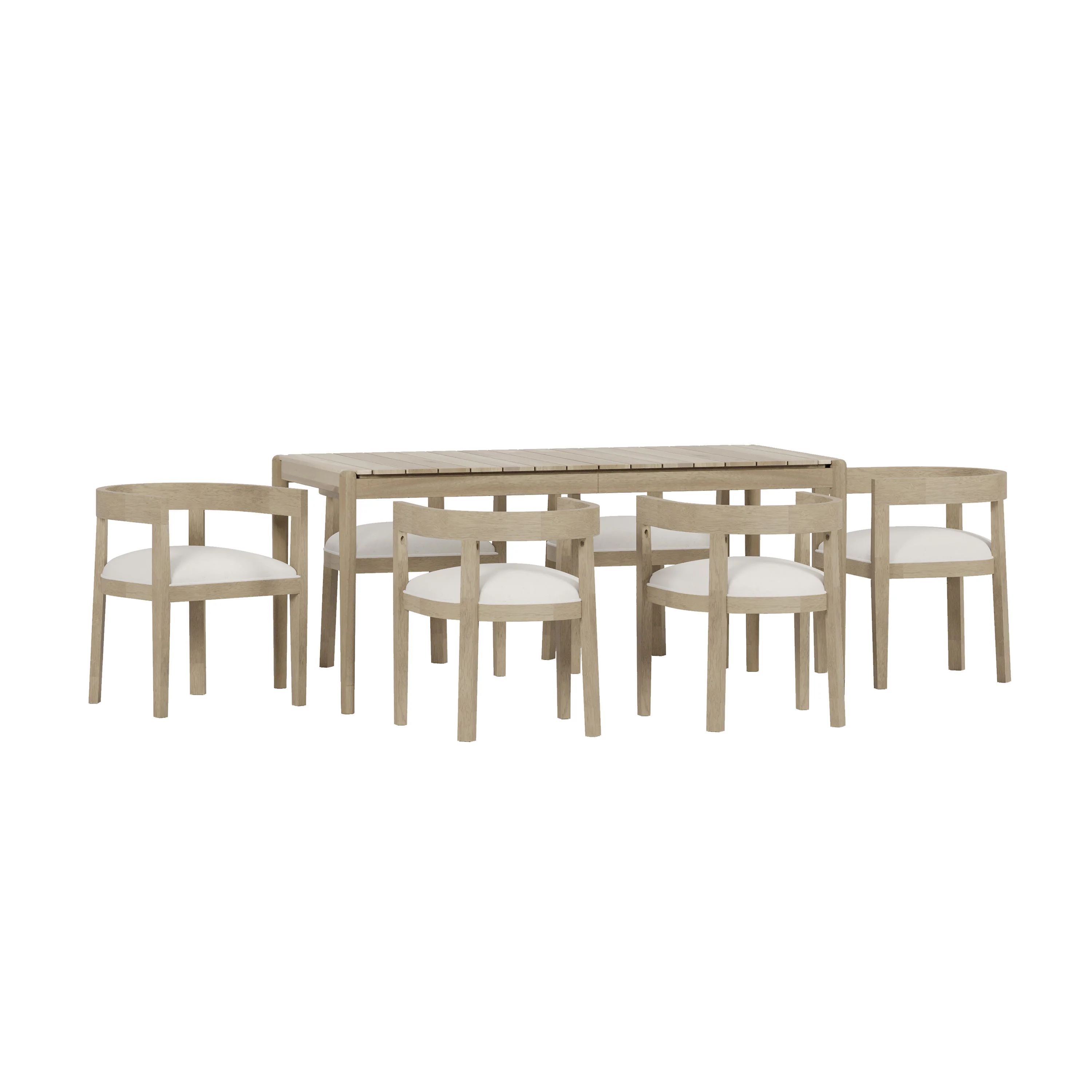 Helke Acacia Wood 7 Piece Dining Set - furnishings