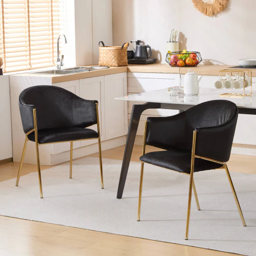 Aspena Modern Upholstered Velvet Dining Chairs - furnishings