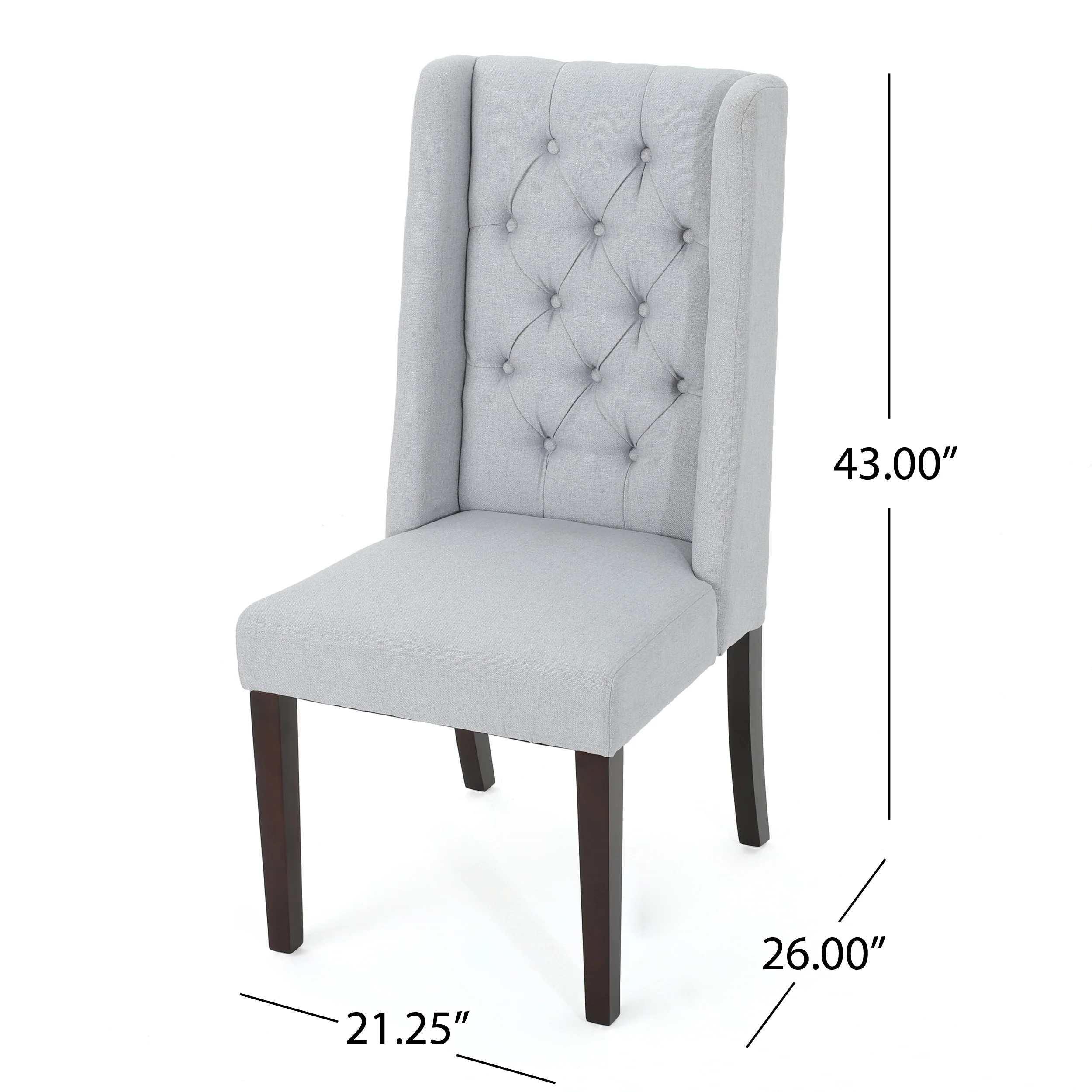 Billings Tufted Fabric High Back Dining Chairs (Set of 2) - furnishings