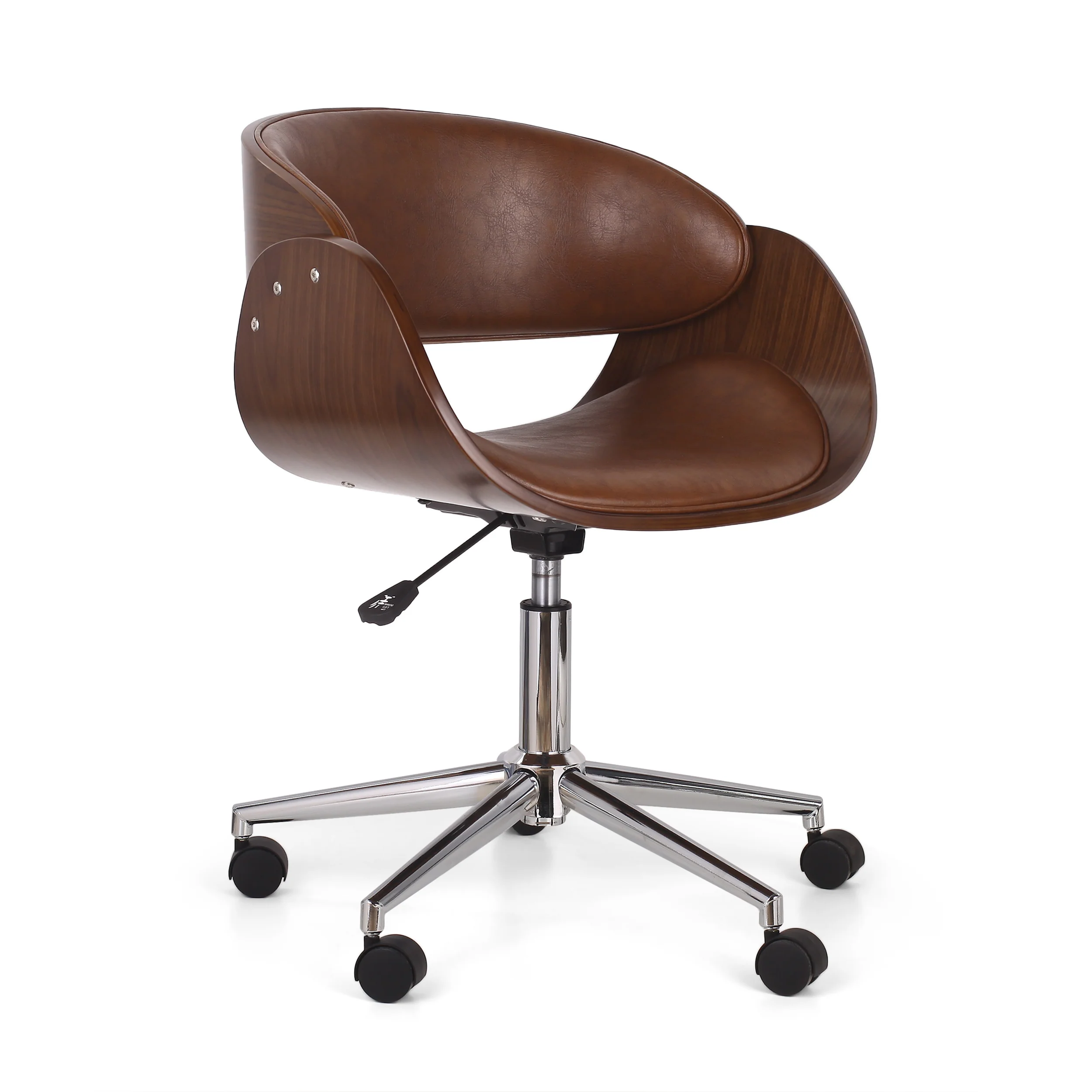 Stillmore Mid-Century Modern Upholstered Swivel Office Chair - furnishings
