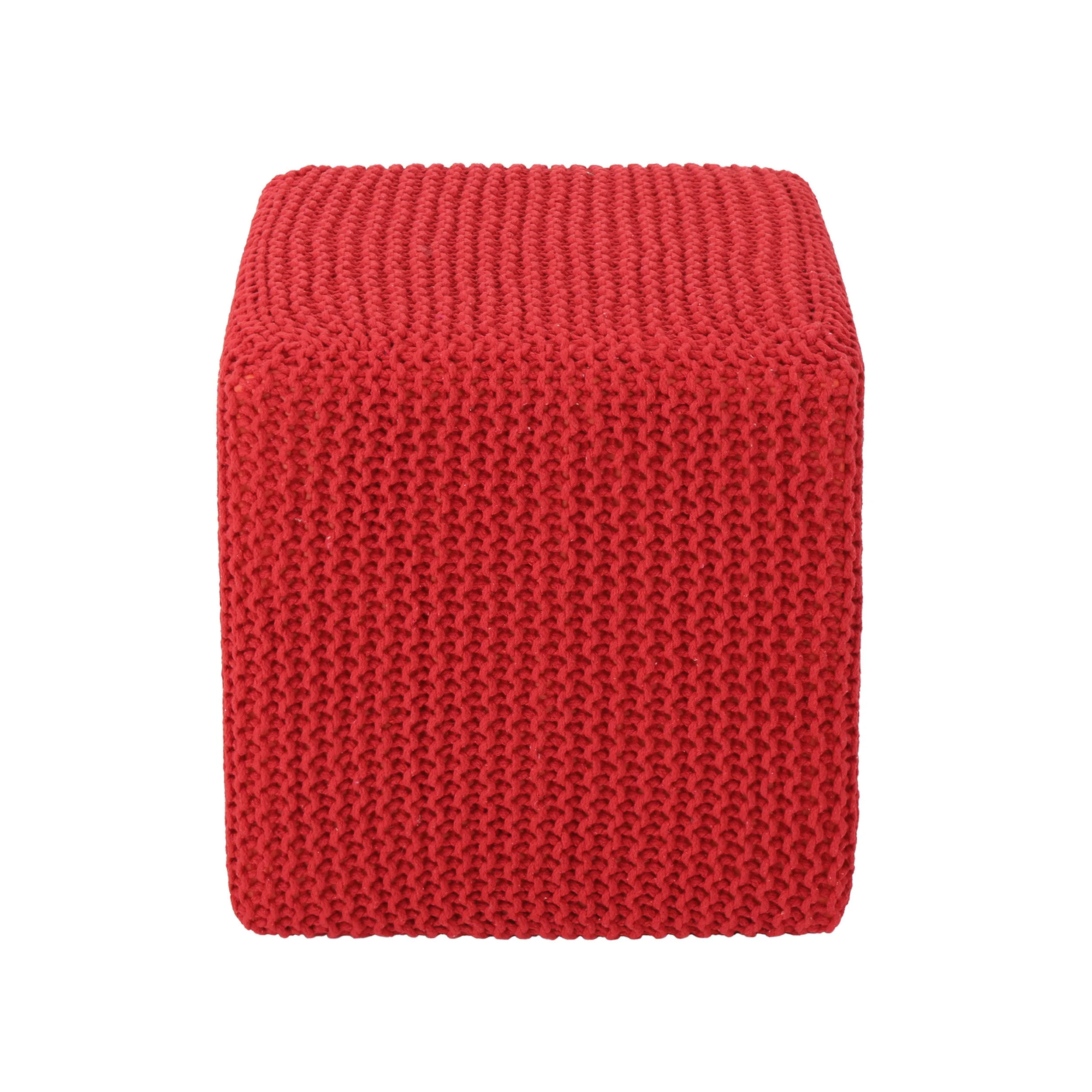 Scott Knitted Foot Stool - furnishings