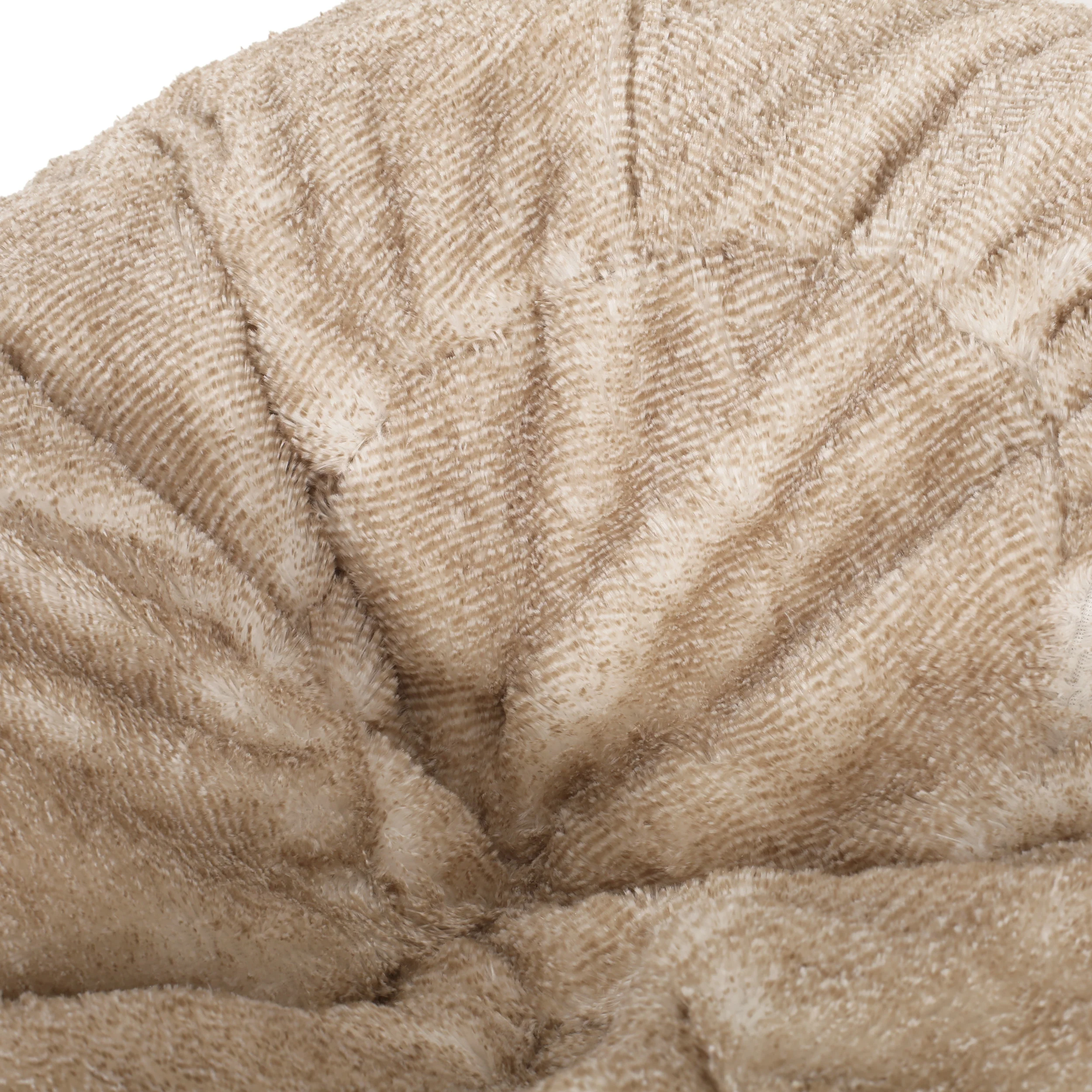 Maysville Modern Glam 3 Foot Faux Fur Winter Bean Bag - furnishings