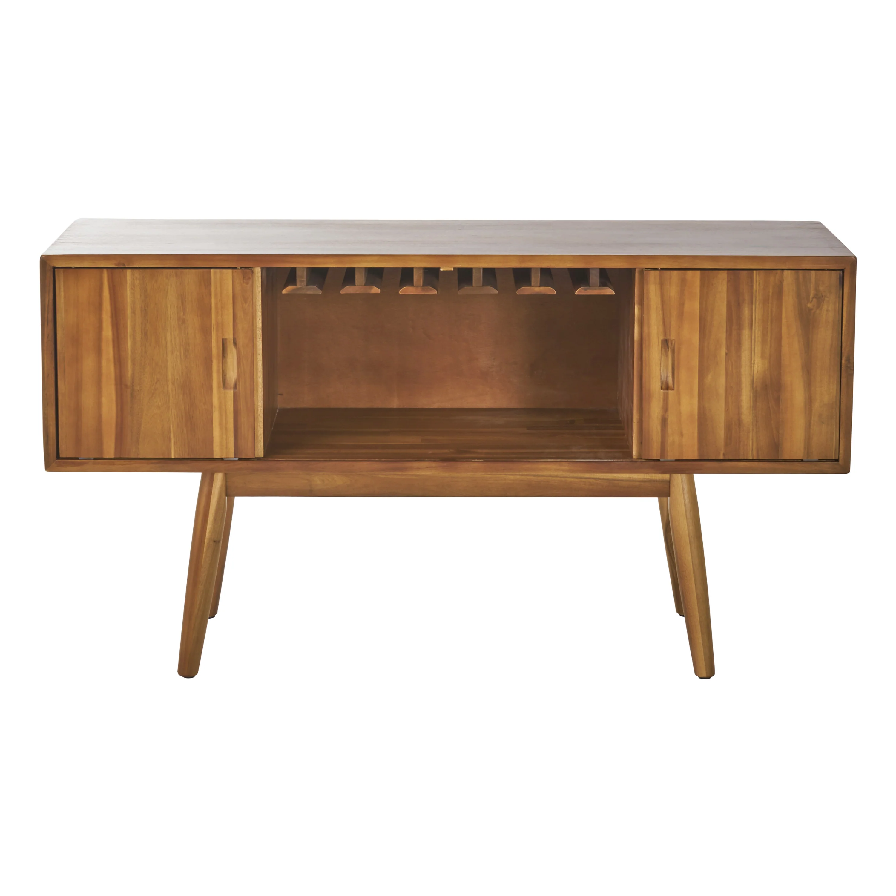 Edye Mid Century Modern Wine Rack Bar Cabinet - furnishings